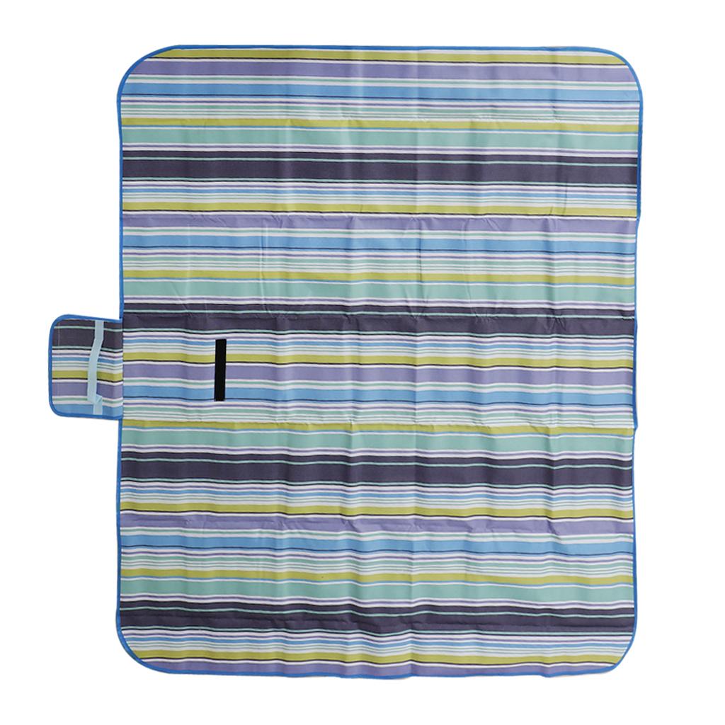 Outdoor Waterproof Picnic Blanket Large Beach Blanket Camping Mat  150x120  Stripe