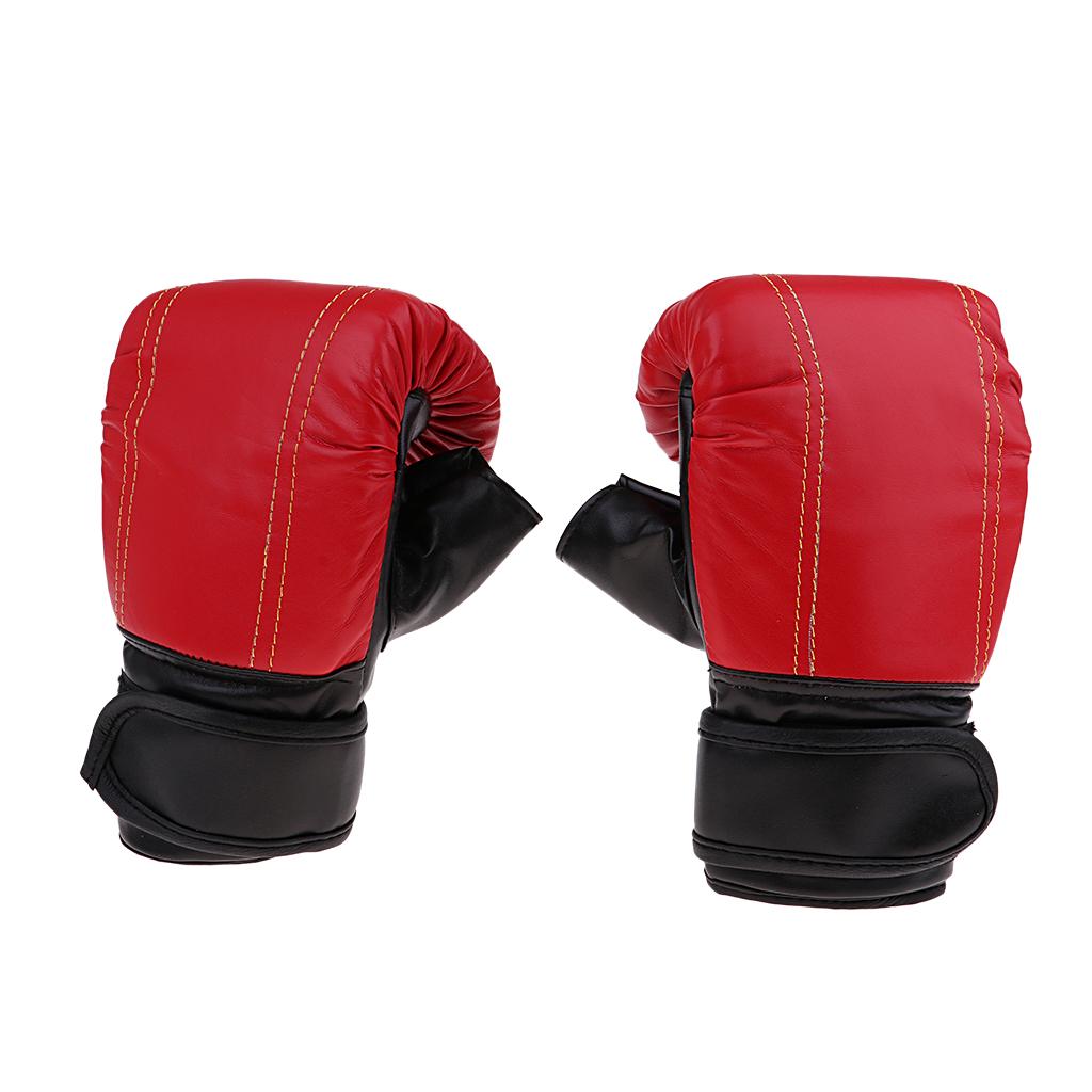 Taekwondo Boxing Training Gloves Muay Thai Sparring Punching Bag Mitts Red