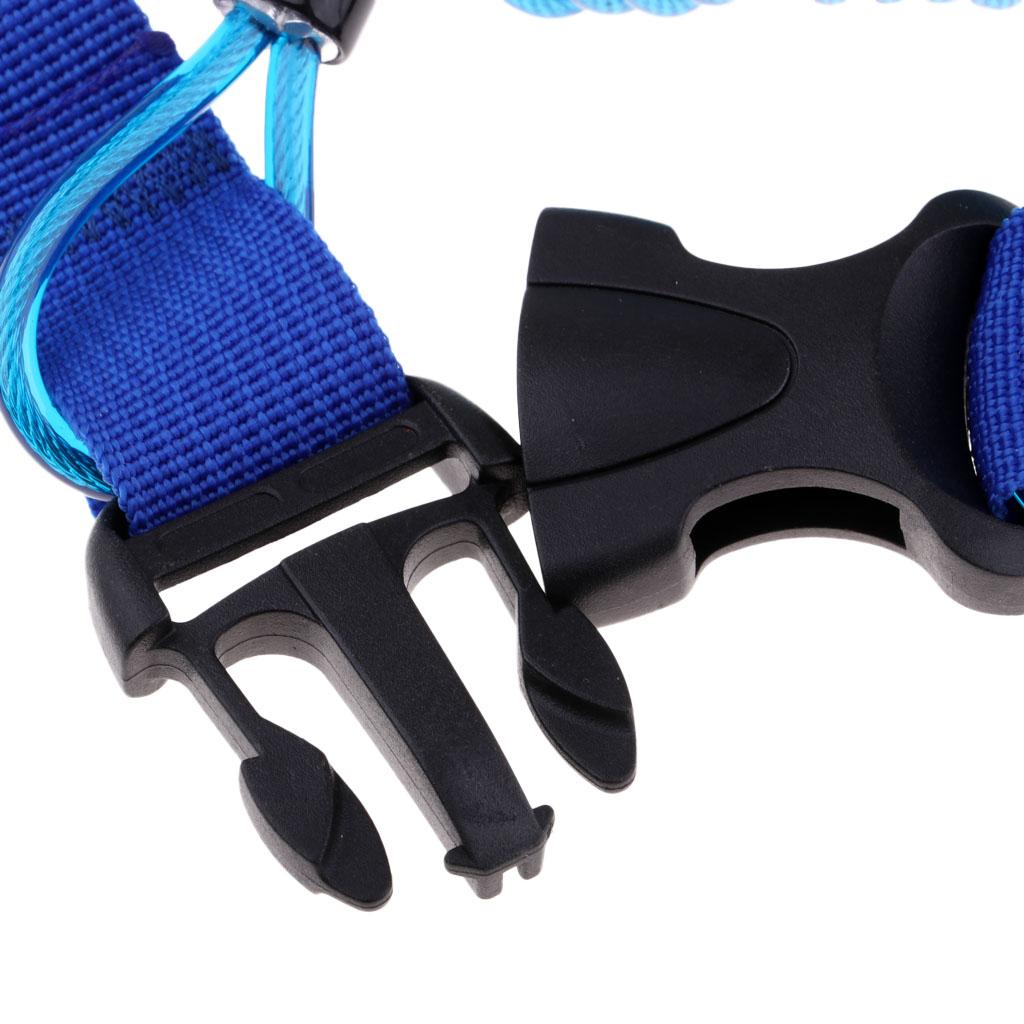 Elastic Scuba Diving Camera Spring Coil Lanyard Quick Release Buckle Blue