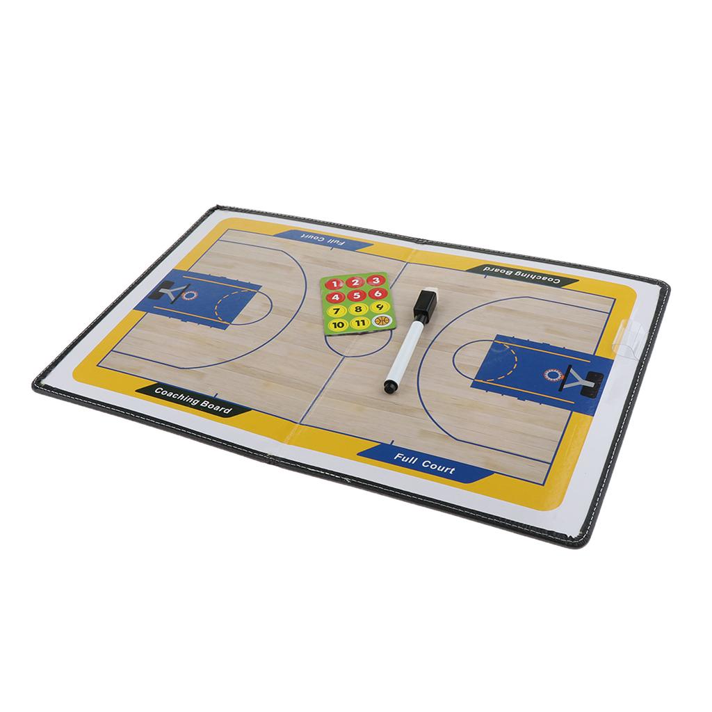 Basketball Coaching Board Foldable Strategy Teaching Clipboards Kit with Dry Eraser Marker Pen Magnets