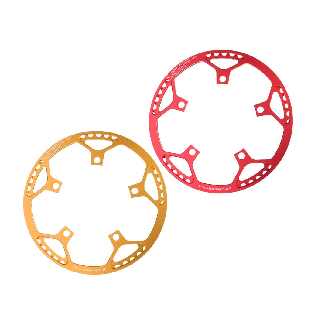 45T 47T 53T 56T 58T Chainring 130 BCD Single Speed Chain Ring Red 53T 