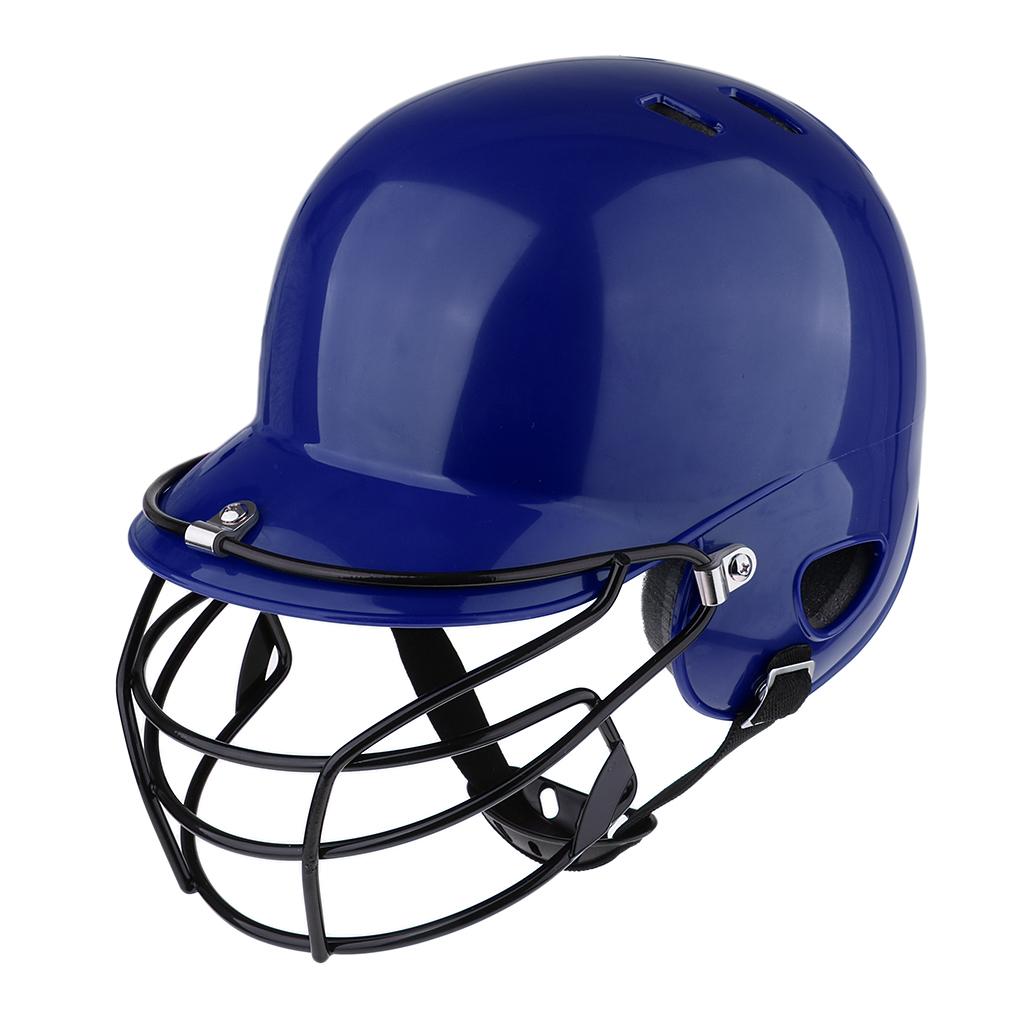 Baseball Bating Helmet Softball Combat Face Guard Head Protector  Blue