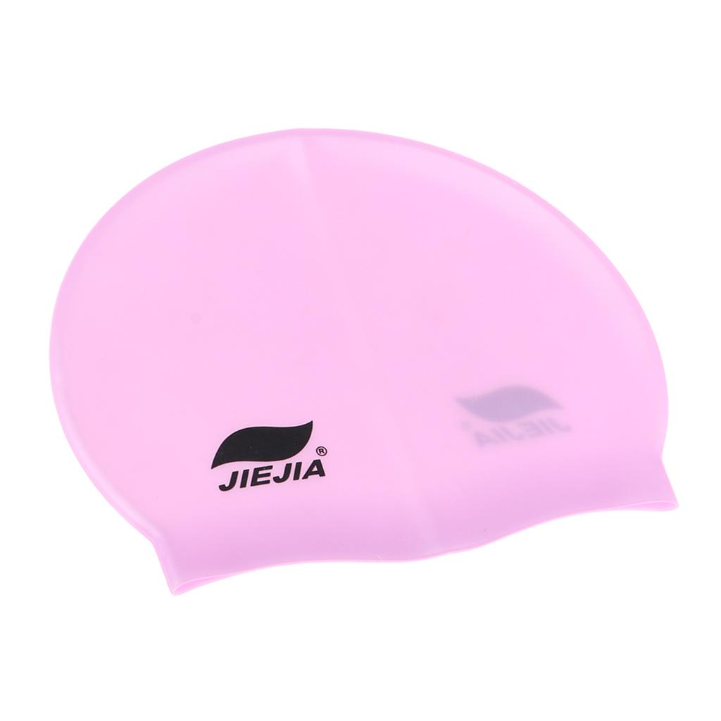 Long Hair Short Hair Swimming Hats Universal Swimming Head Wear Pink