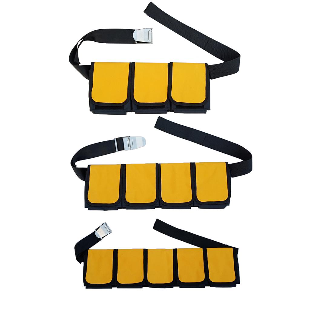 Heavy Duty Scuba Diving Pocket Weight Belts Waist Strap Gear 3 pocket