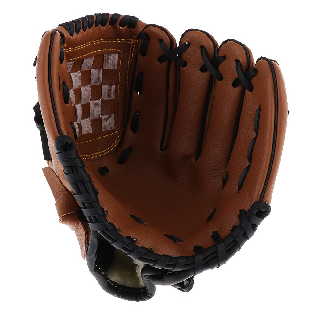 PU Leather Softball Gloves Mitts Right Hand Thrower Baseball Catching