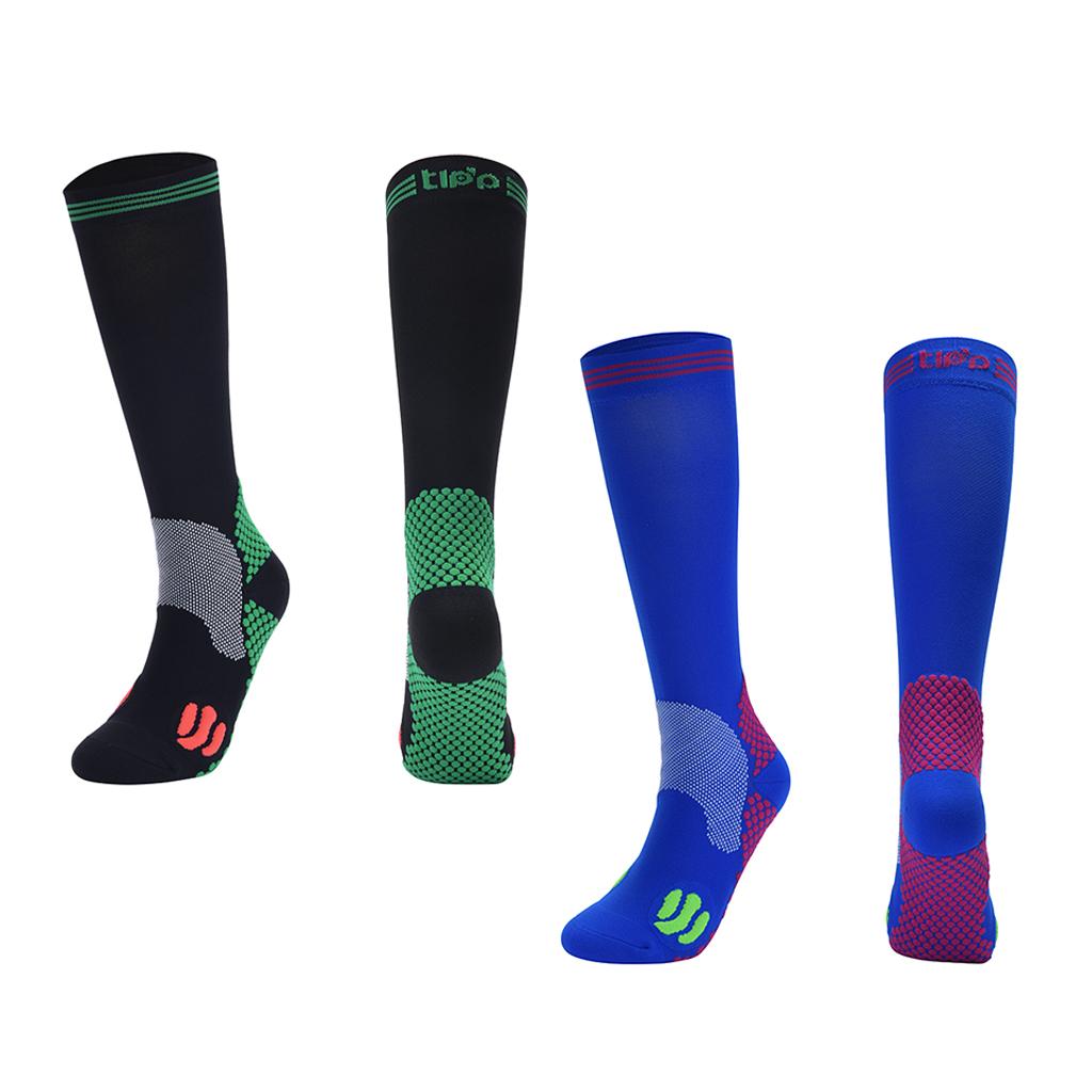 Women Men Winter Sports Hiking Socks Thermal Compression Stocking Sock Black