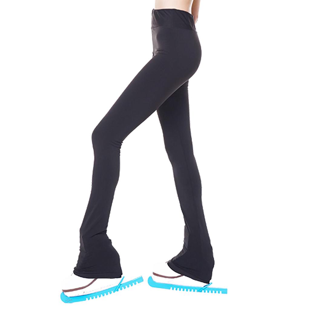 Skating Tights Crystal Sparkling Pants Figure Skate Leggings Pure Black155