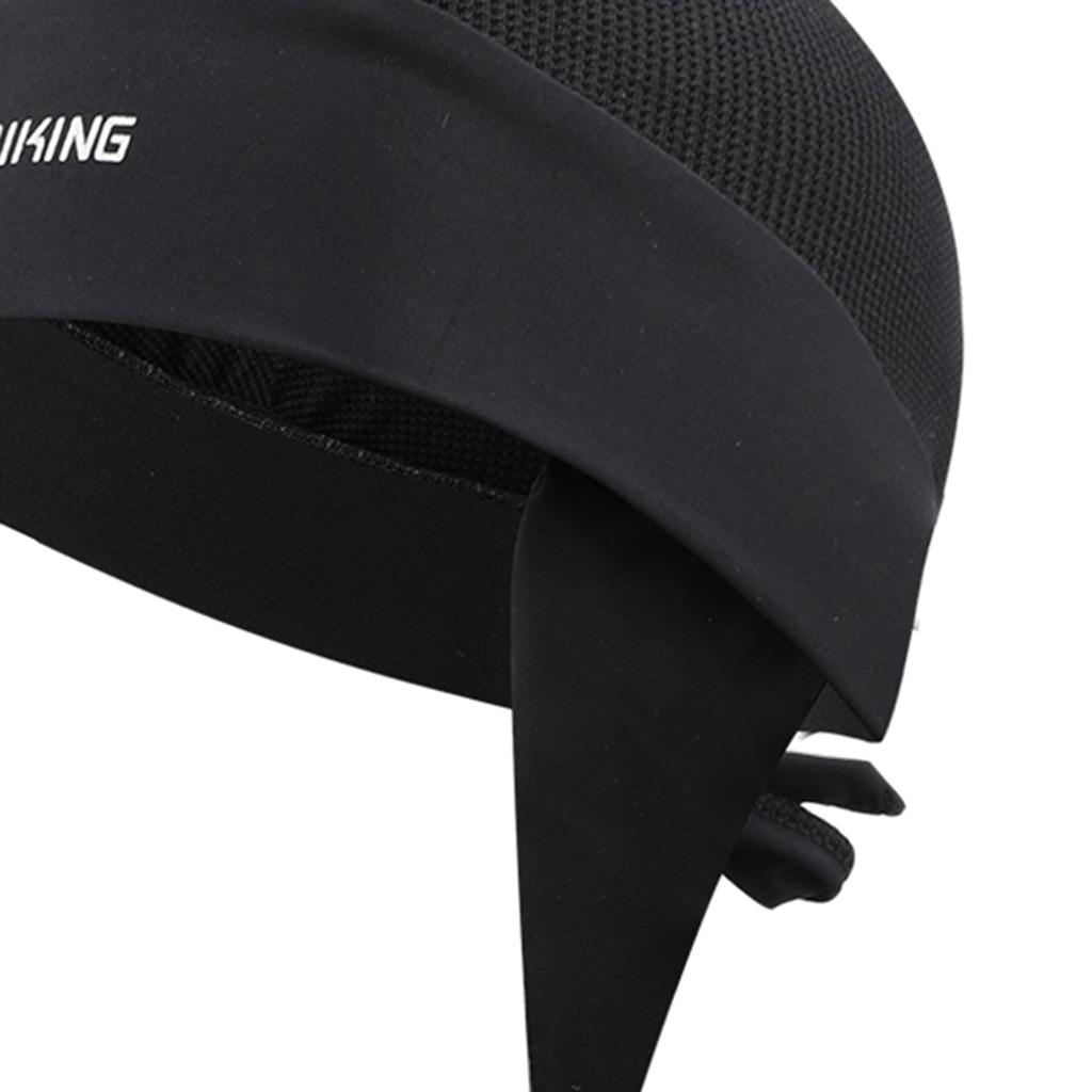 Cycling Skull Cap Outdoor Helmet Liner Sweatband Headband Head Scarf Black