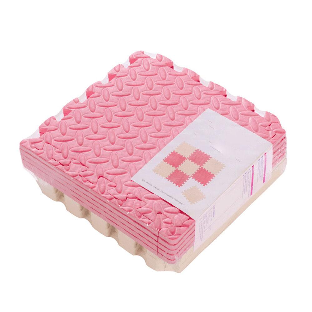 9Pcs Baby EVA Foam Puzzle Play Mat kids Rugs Interlocking Floor Tiles Pink