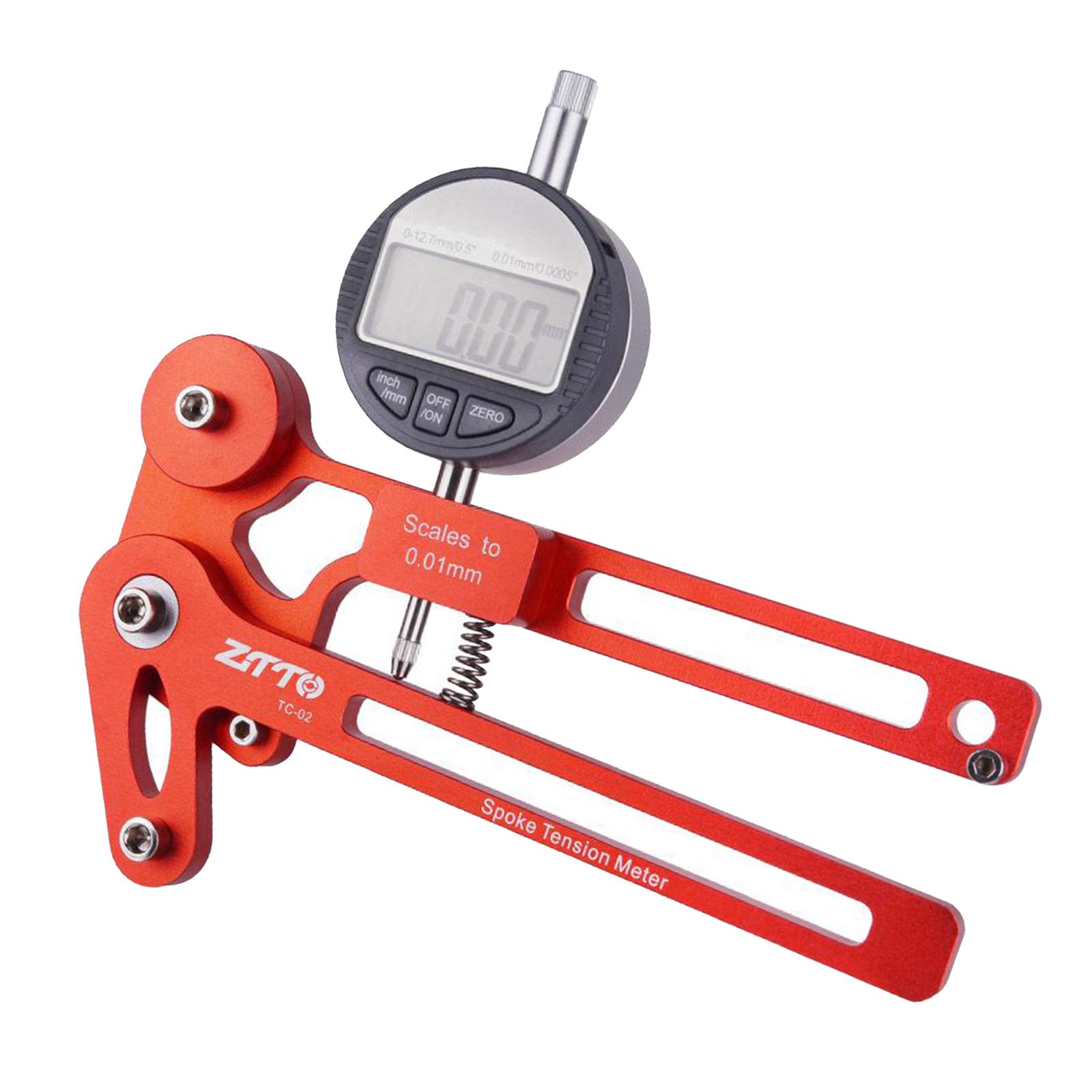 Accurate Bike Spoke Tension Meter Spokes Gauge Tensiometer Red Digital