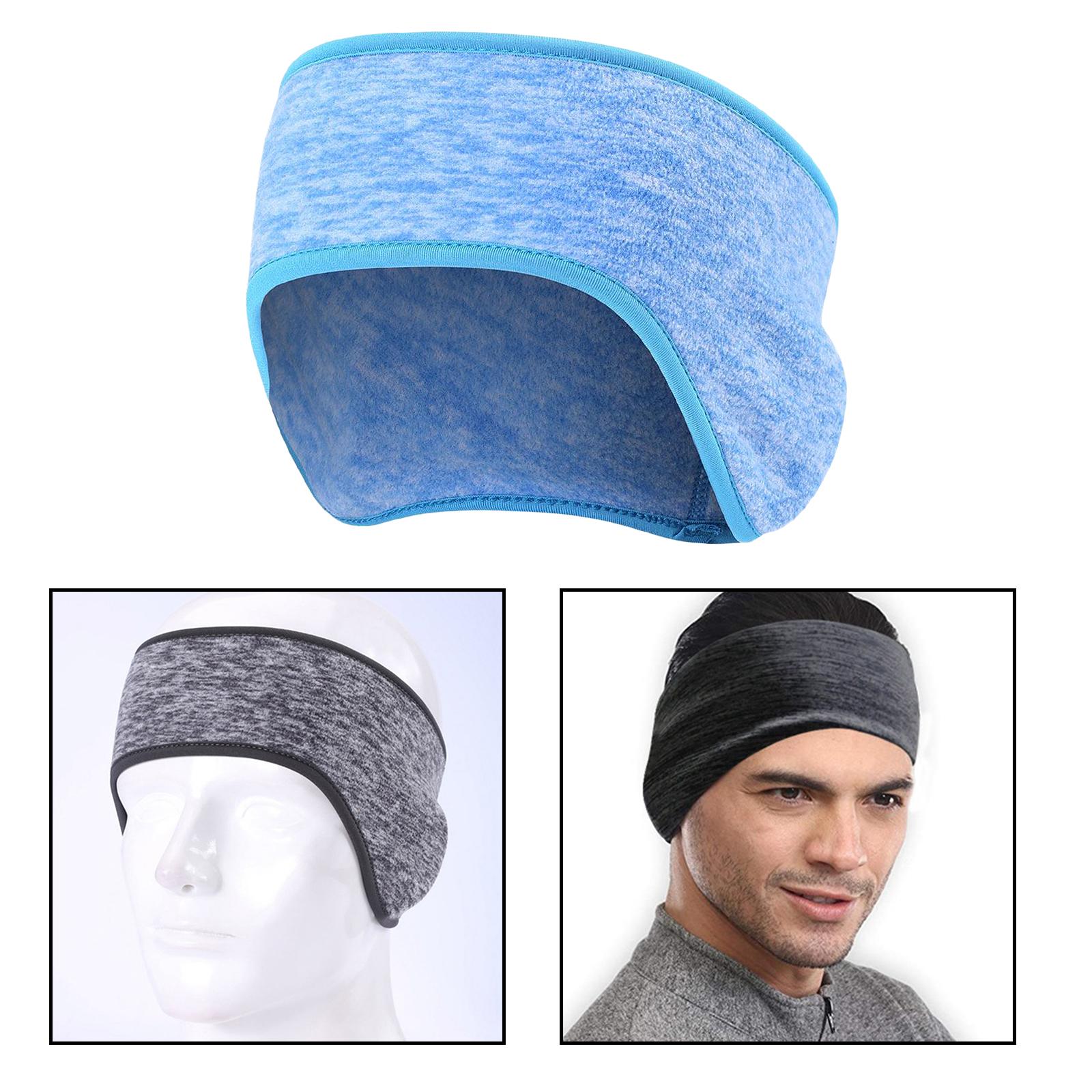 Ear Warmer Fleece Headband Ear Cover Cold Weather Ear Muffs Unisex blue