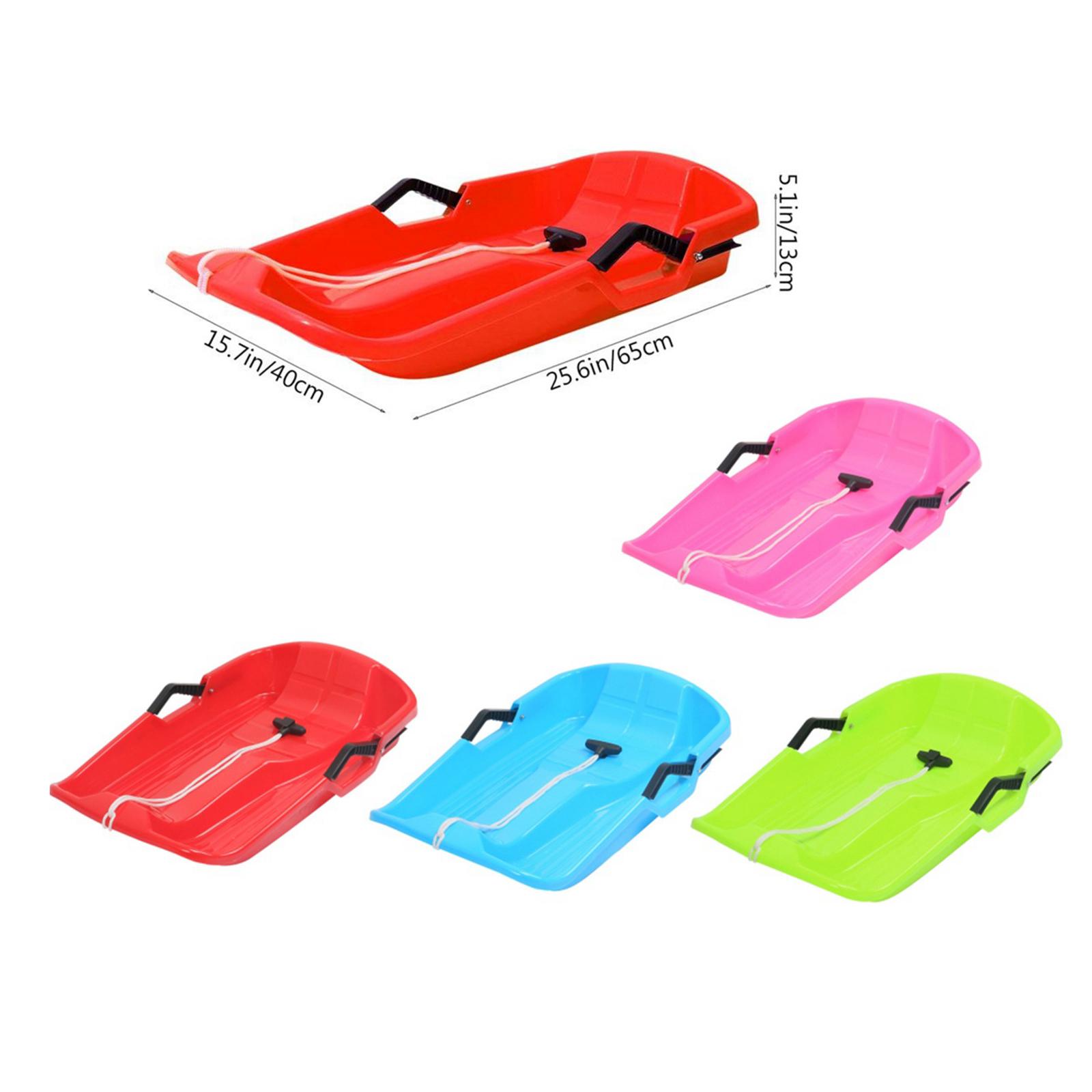 Durable Snow Sledge Toboggan Grass Sand Downhill Sliding Sledge Sleigh Red