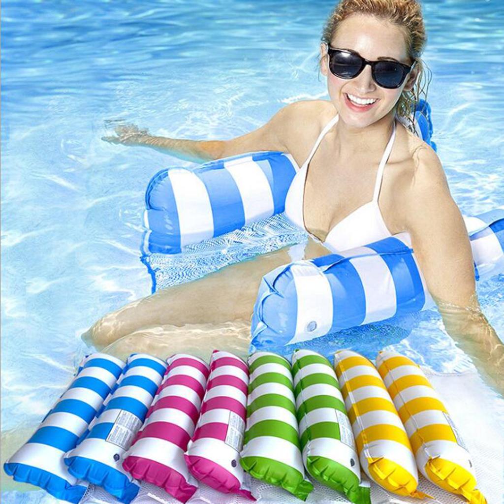 Durable Water Hammock Floating Chair Pool Water Sofa Lounge Bed Light Blue