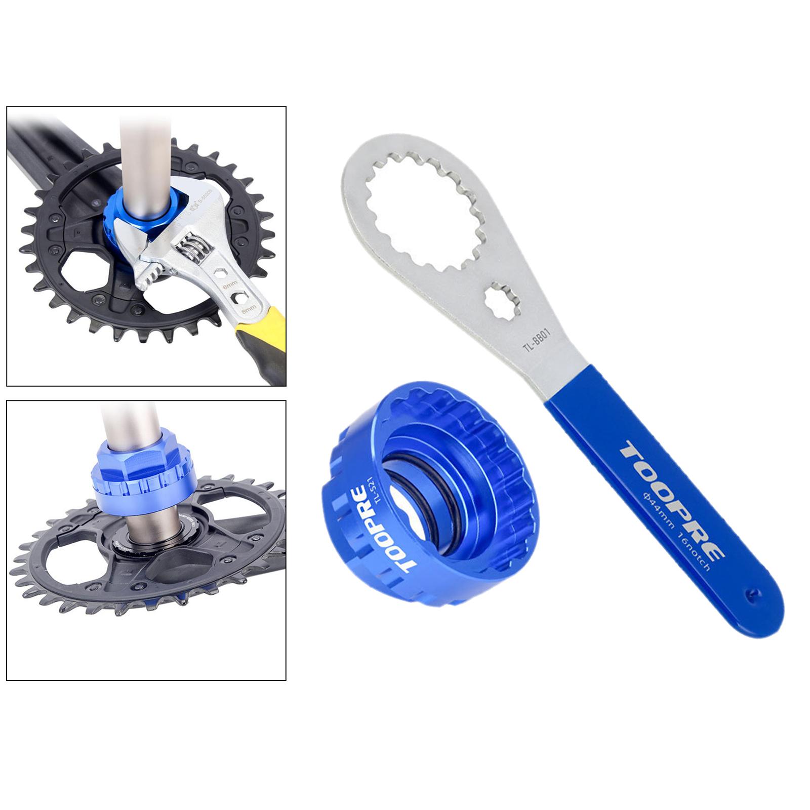 12S Chainring Lock Ring Bike Removal Installation Tool Blue + Wrench