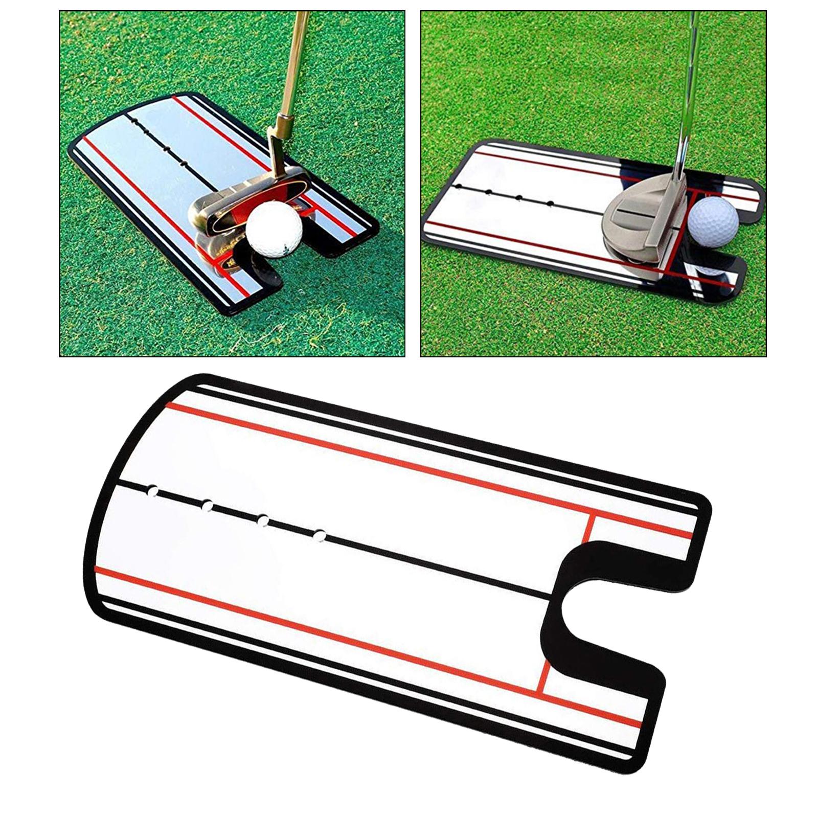 Golf Putting Mirror Alignment Training Aid Swing Trainer Eyes Line Practice