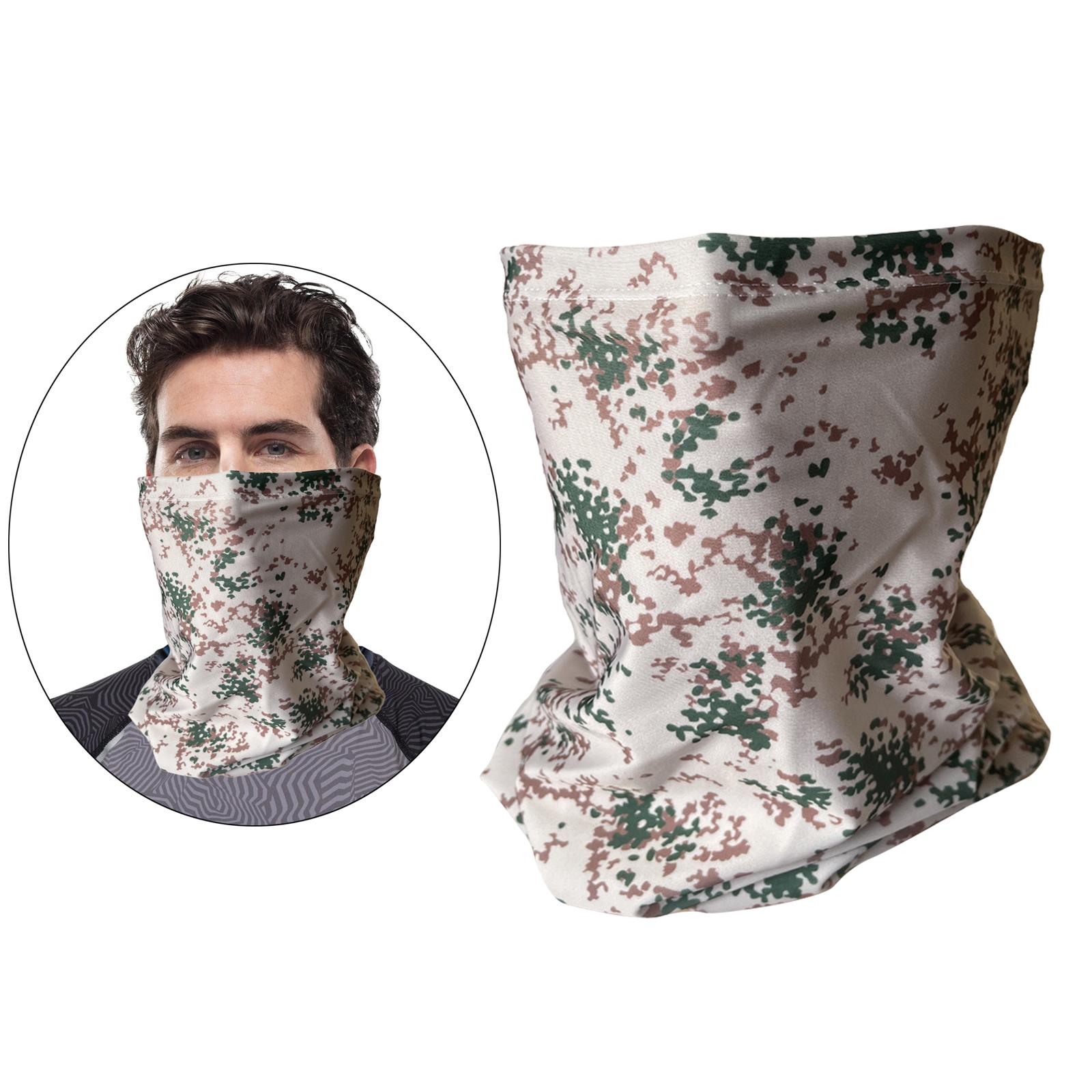 Cycling Bandana Face Mask Cover Scarf Balaclava Neck Gaiter Camo Green Dots