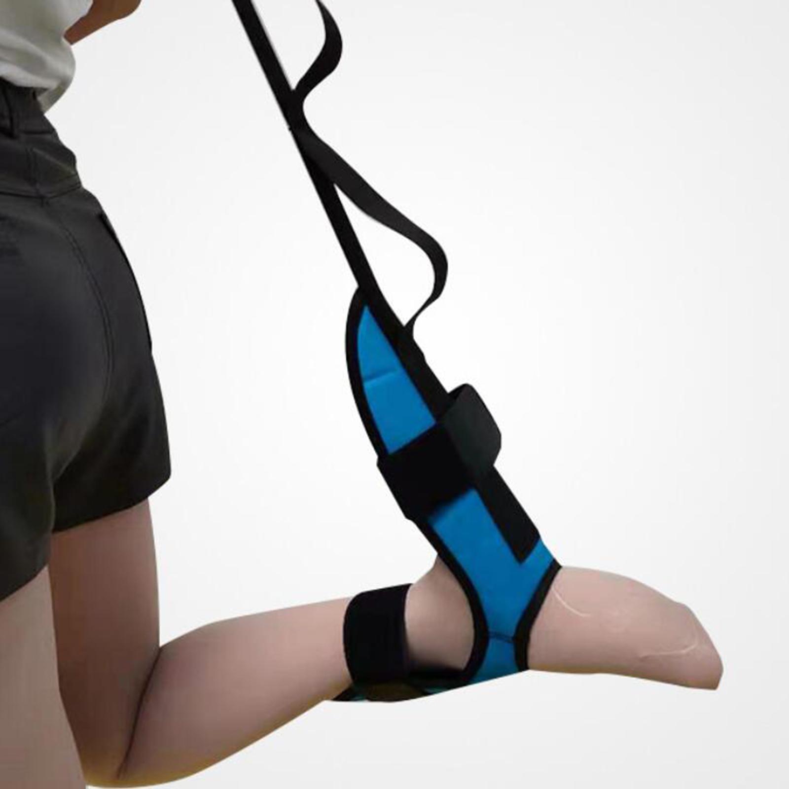 Yoga Stretching Strap Calf Leg Stretcher Tendonitis Band for Exercise Blue
