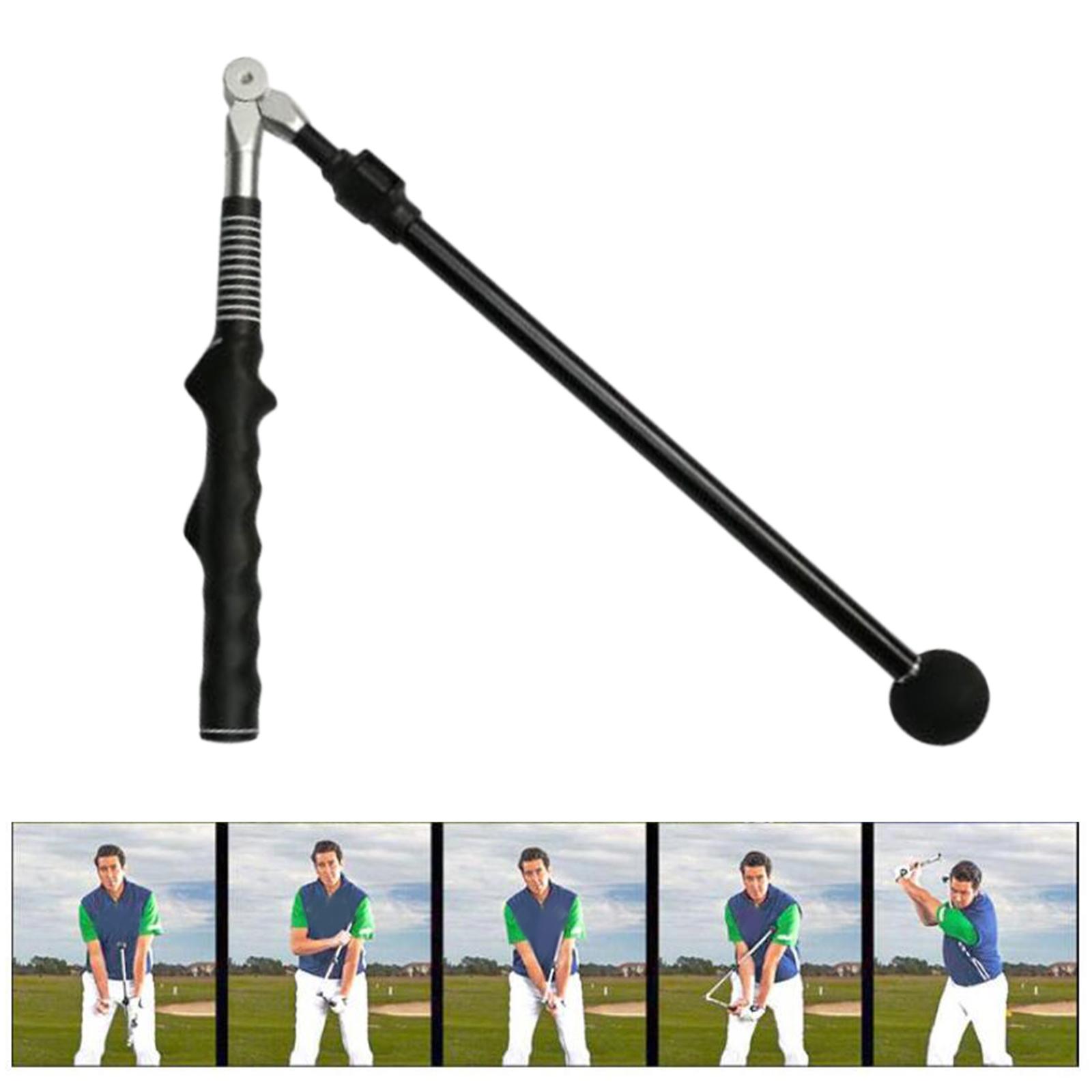 Golf Swing Trainer Gesture Turn Training Aids Position Tool Black