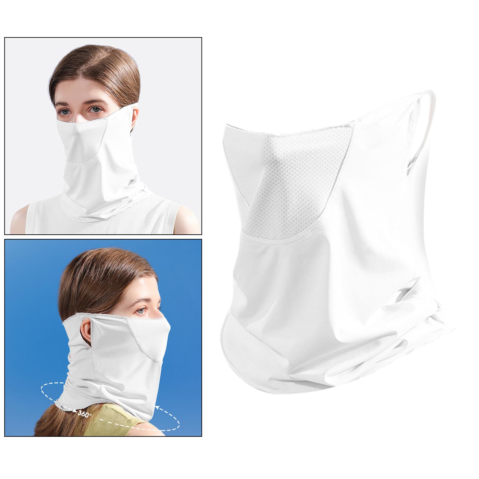 Bicycle Neck Gaiter Balaclava Face Covering Mask Shield Cover Reusable White