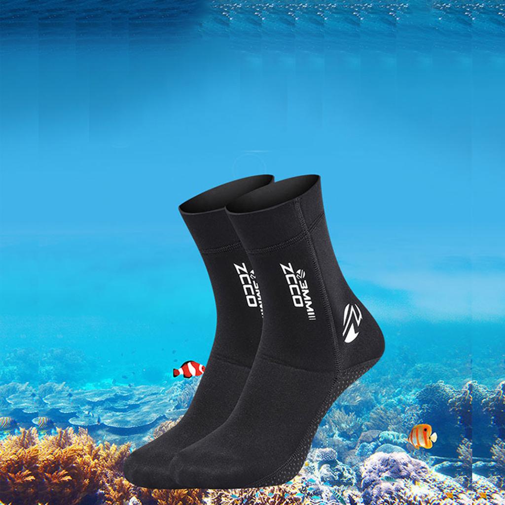 Neoprene Diving Wet Suit Boots Swimming Snorkeling Socks Warm Black XS