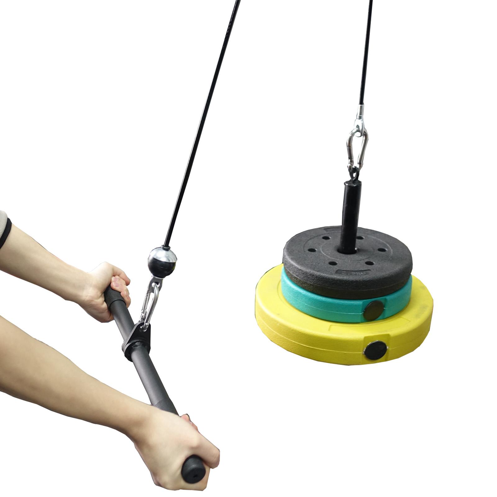  Revolving Straight Bar Multi Gym Attachment Push Pulling Down Arm Exercise