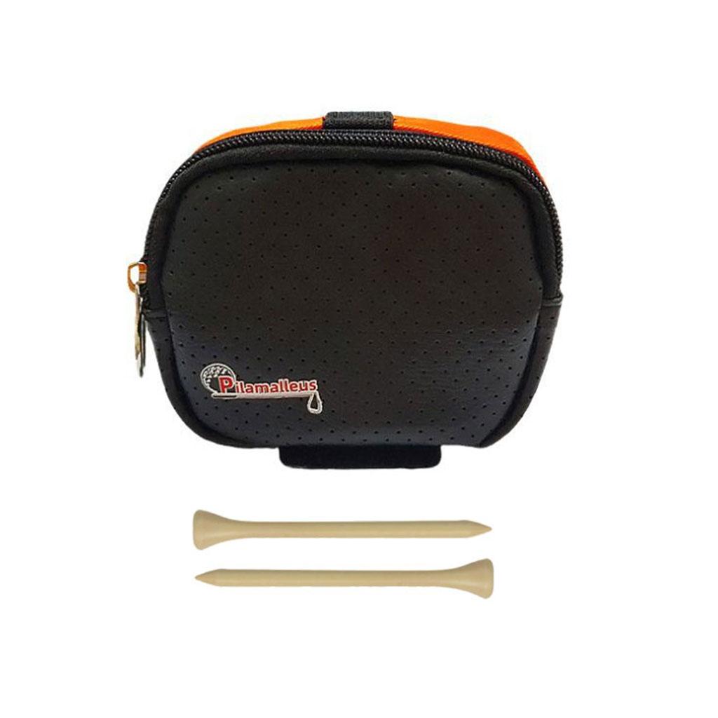 Mini Golf Ball Carry Bag Golf Accessories for 3 Golf Ball 2 Tees Black