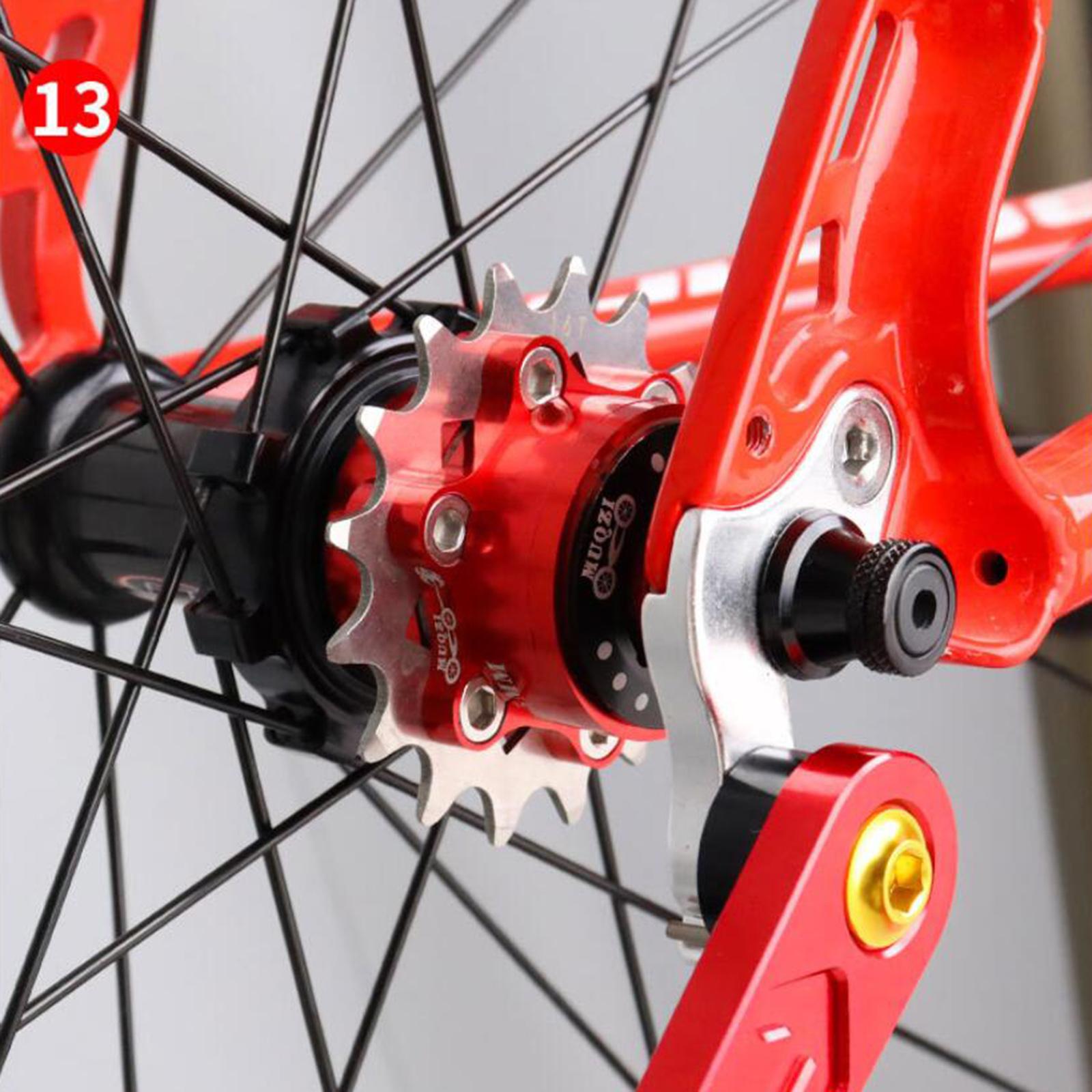 Single Speed Cassette Set Sprocket Bike Adapter Hub Refit Parts Red