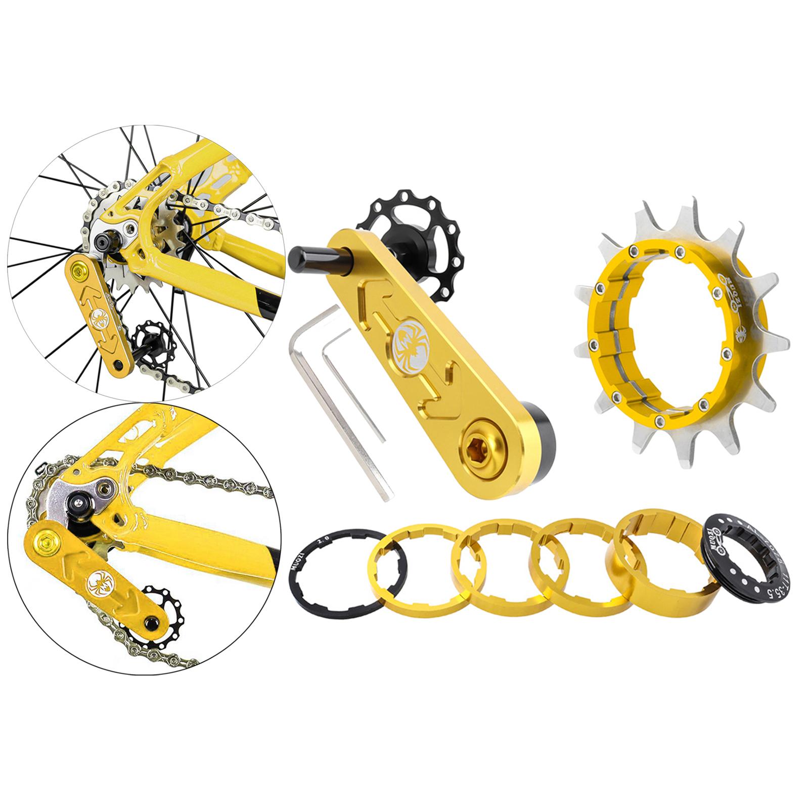 Bike Single Speed Cassette Cog MTB Bicycle Chain Tensioner Golden 13T