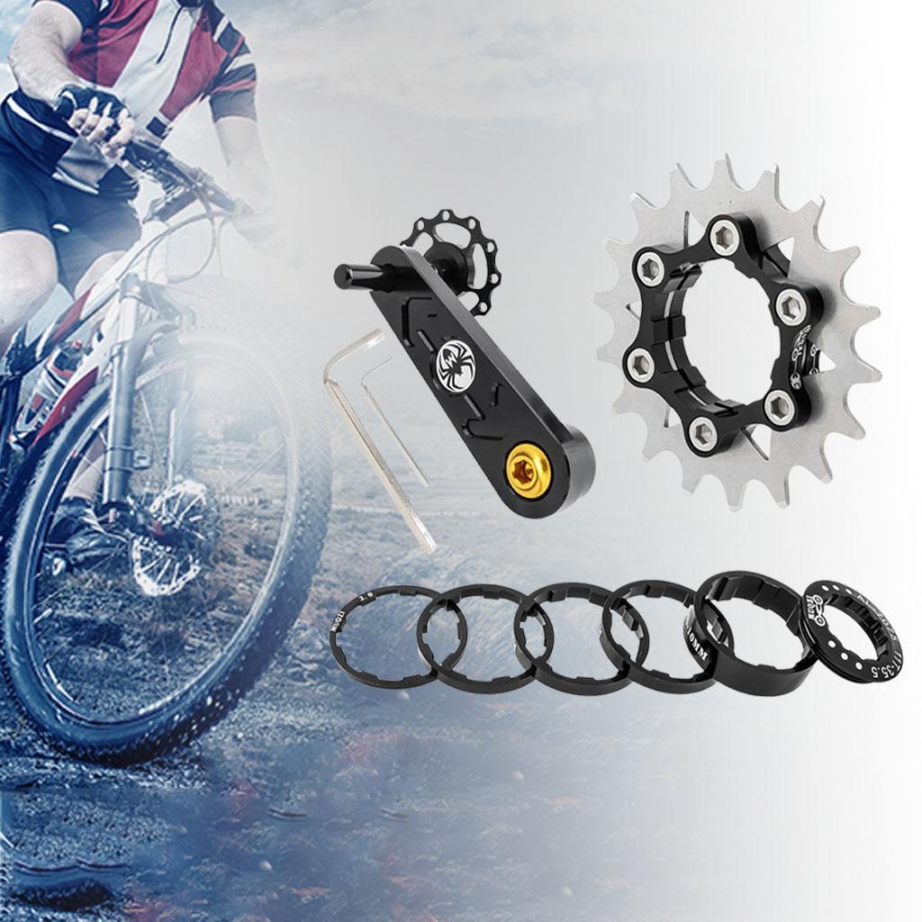 Bike Chain Tensioner Adjuster Fastener with Wrenches Road Bike  21T black