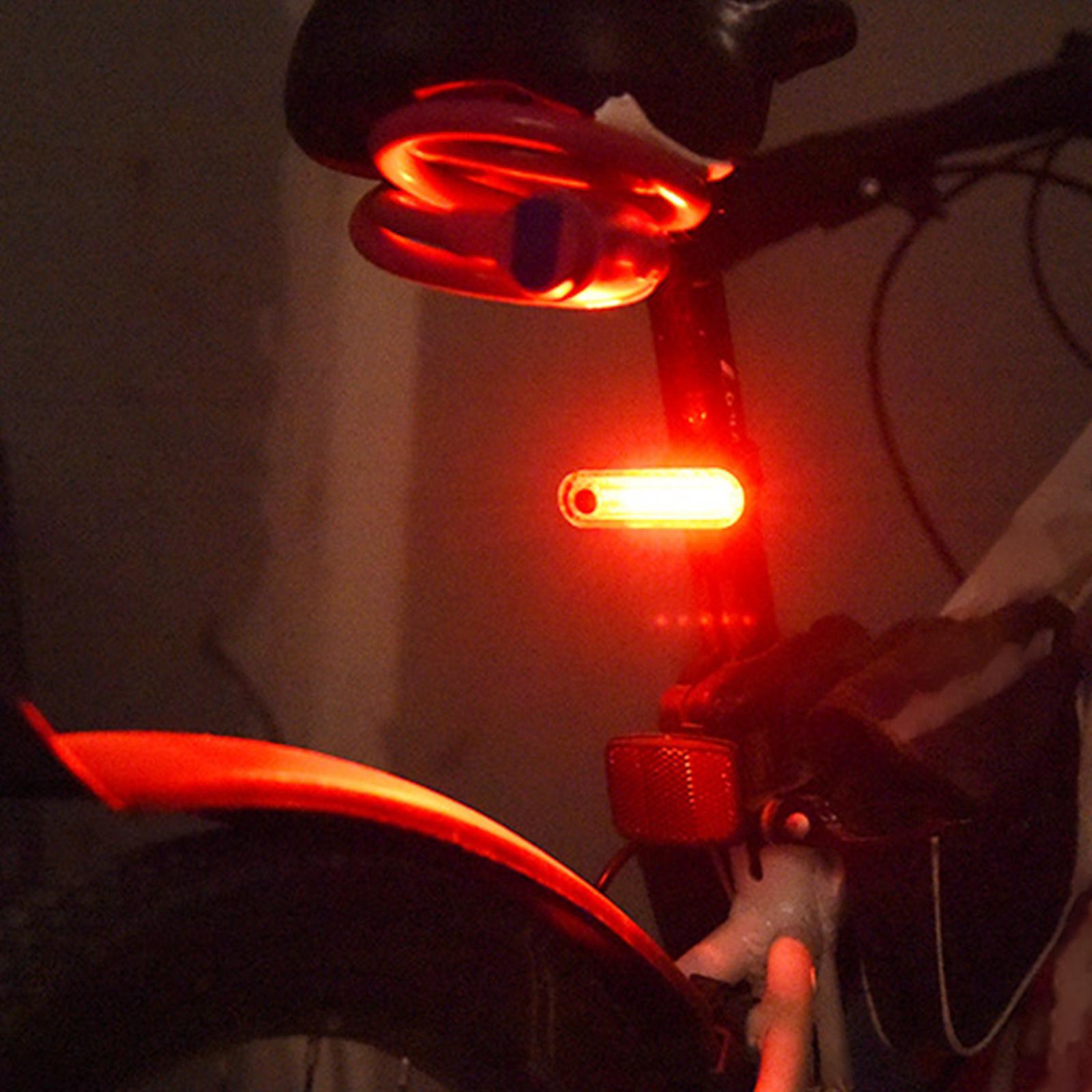 Portable Bicycle Rear Taillight Waterproof Lamp USB MTB Rechargeable Red