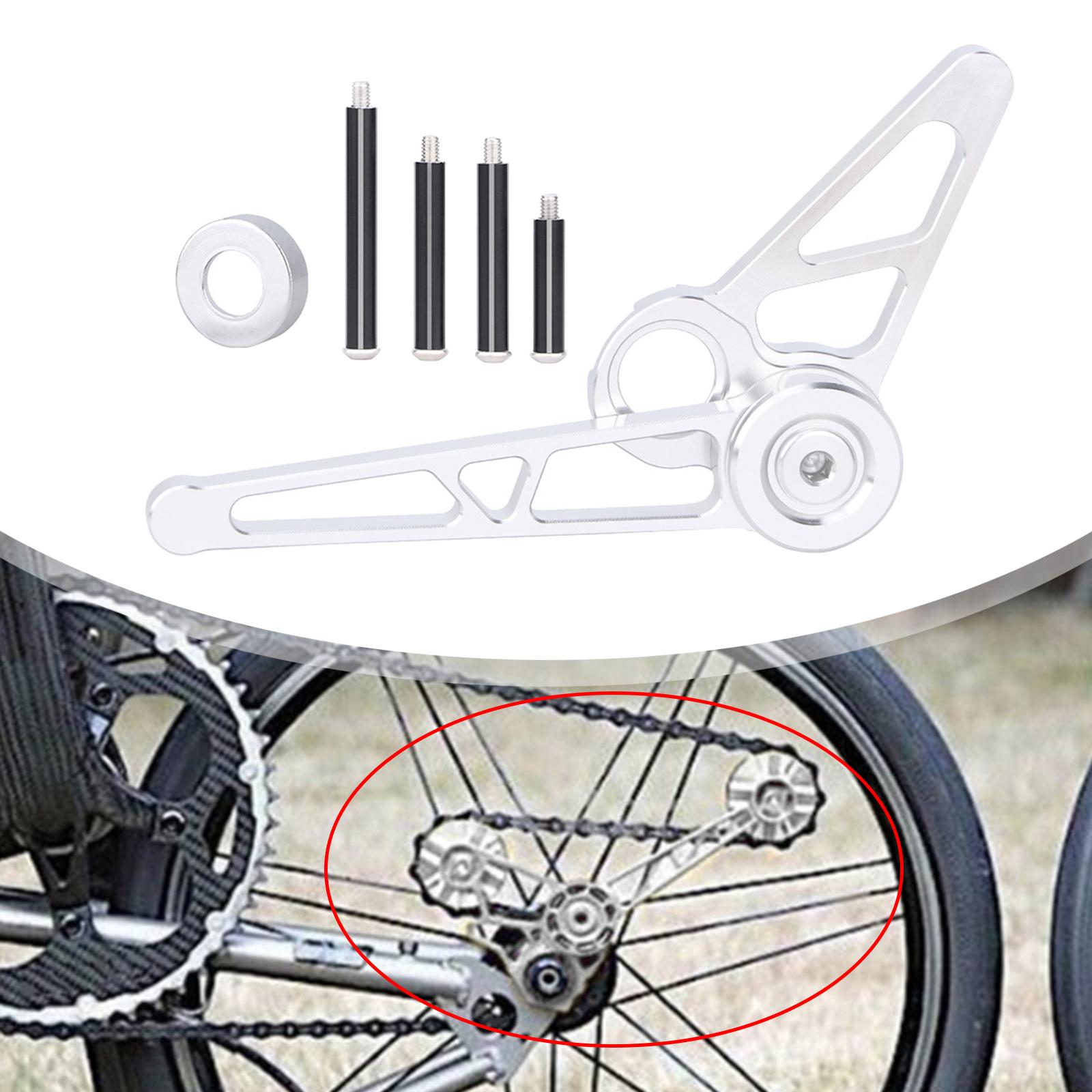 1-6 Speed Chain Tensioner Folding Bike Bicycle Stabilizer  Silver 