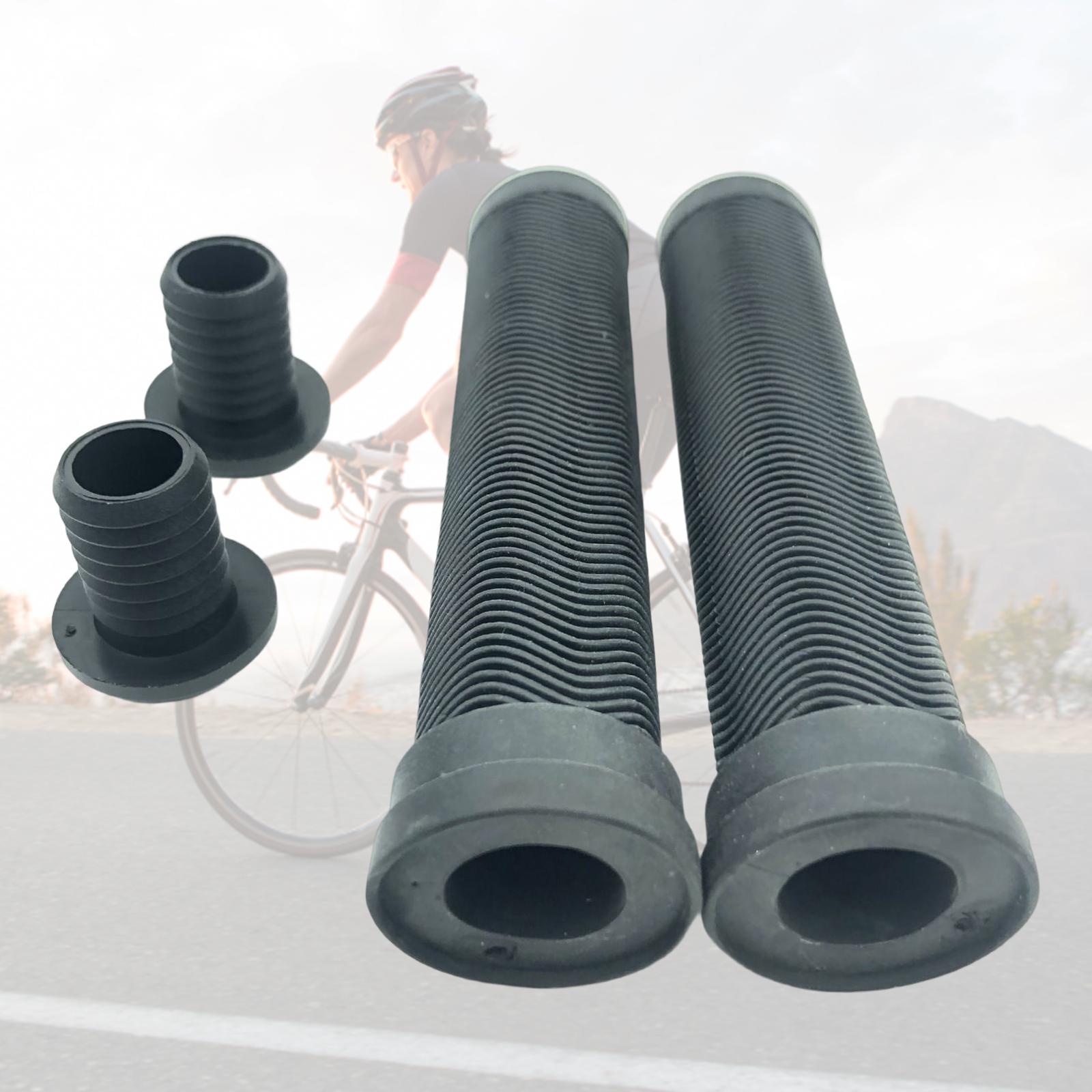 2x Soft Handlebar Grips Sleeve Anti-Skid Comfortable for BMX Sports Cycling Black