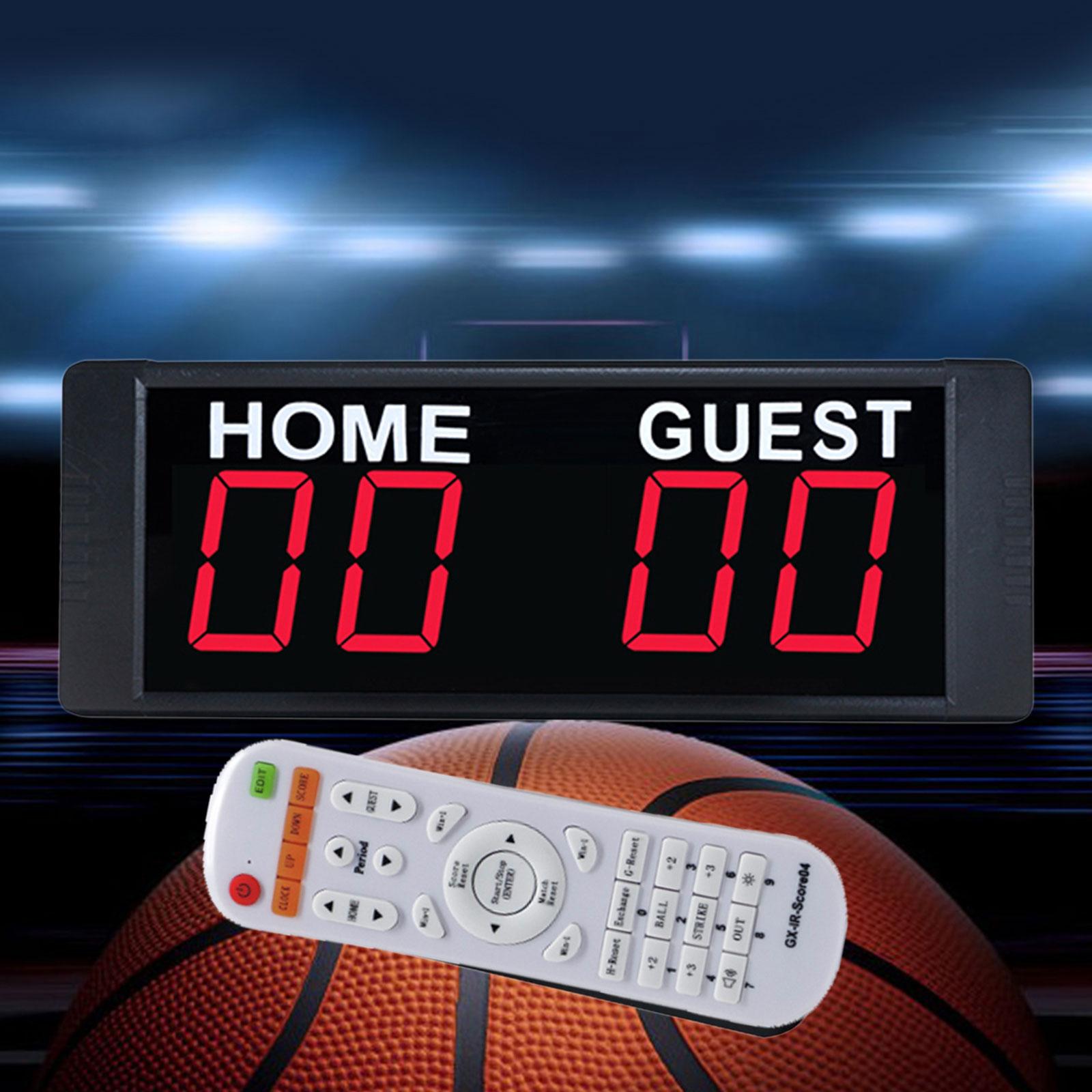 Mini Electronic Scoreboard Wall Mount Indoor Games Basketball Football 1.5inch