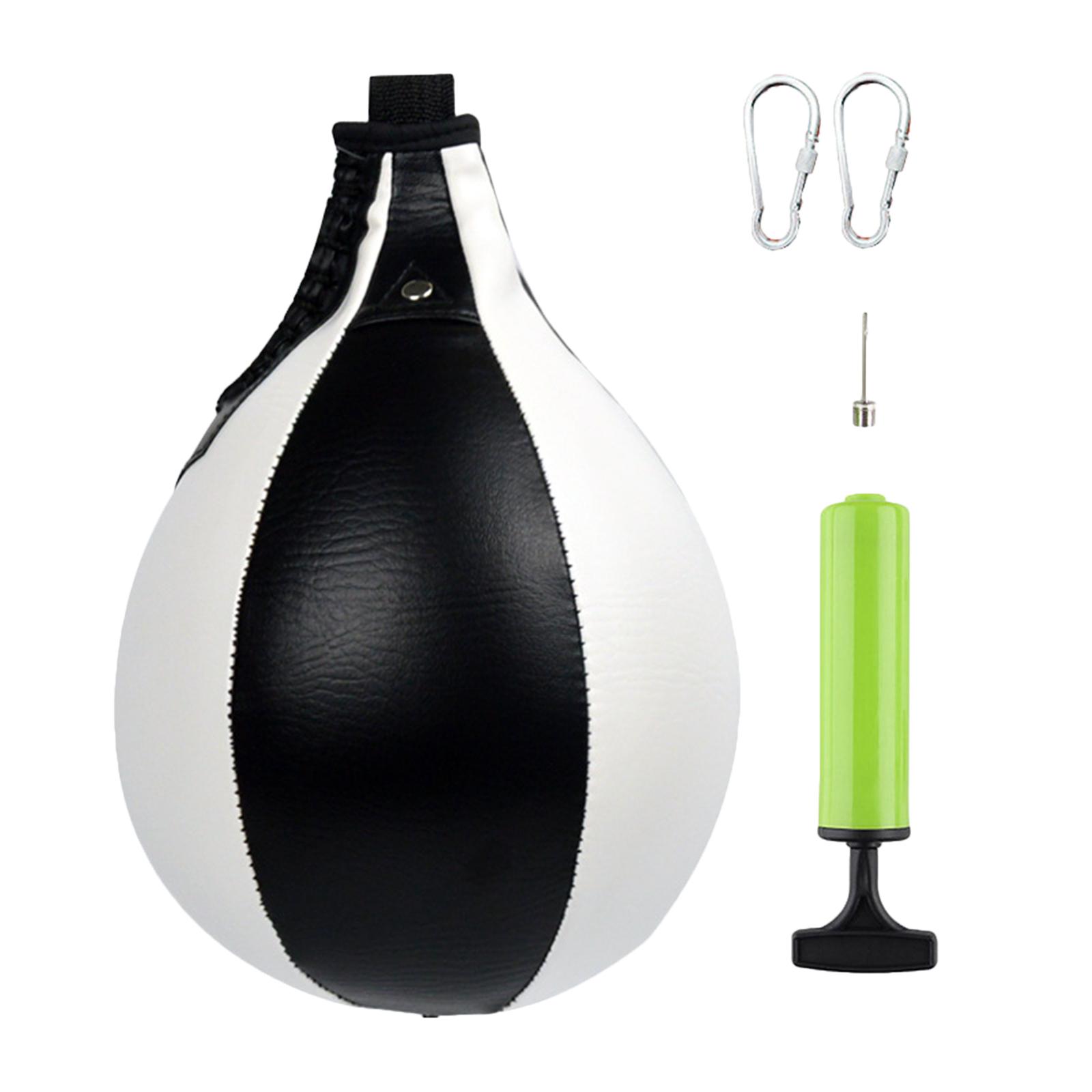 Boxing Speed Bag Hanging Punch Bag Speedball Fitness Fighting Black White