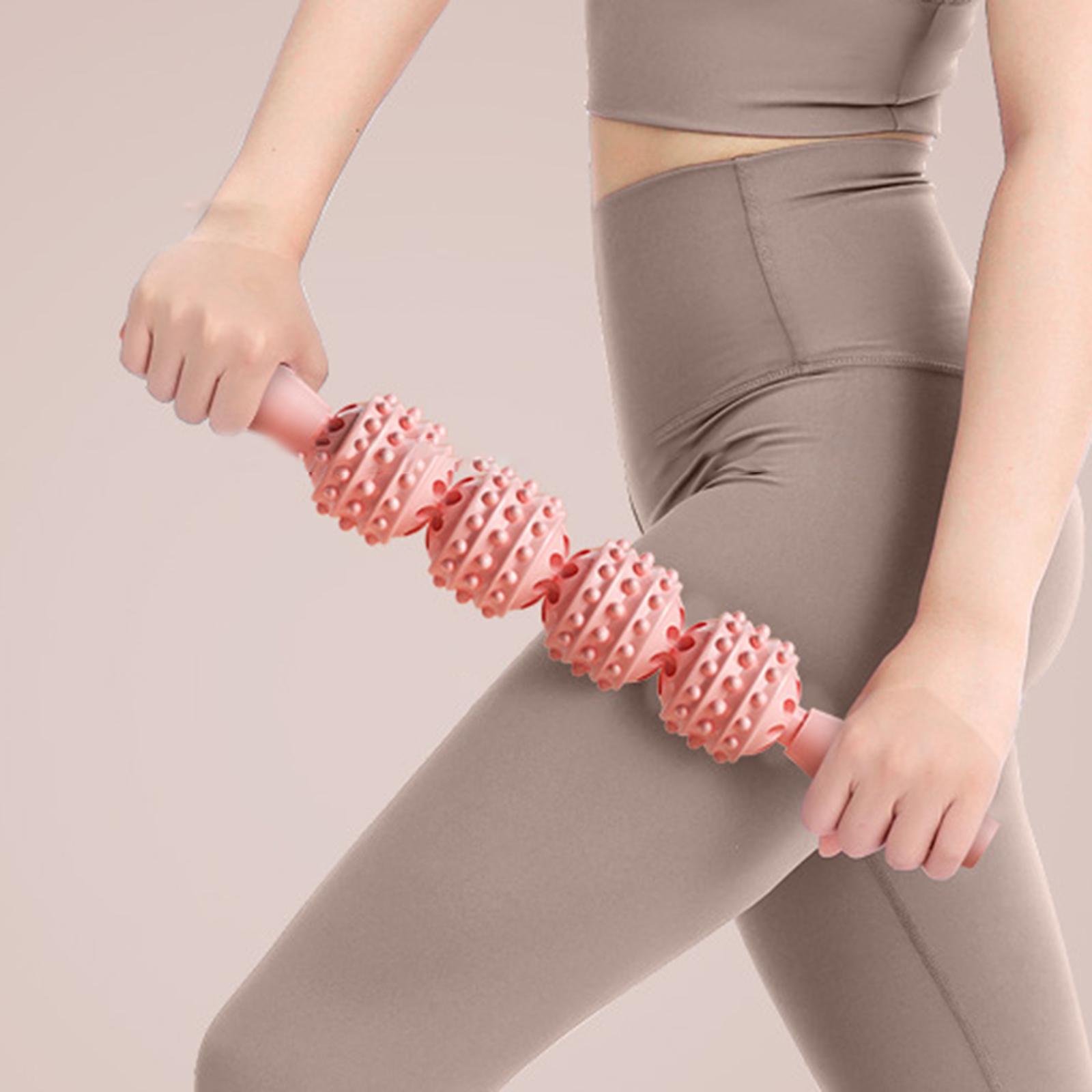 Massage Roller Stick Muscle Relaxer for Yoga Sports Fitness Equipment Pink