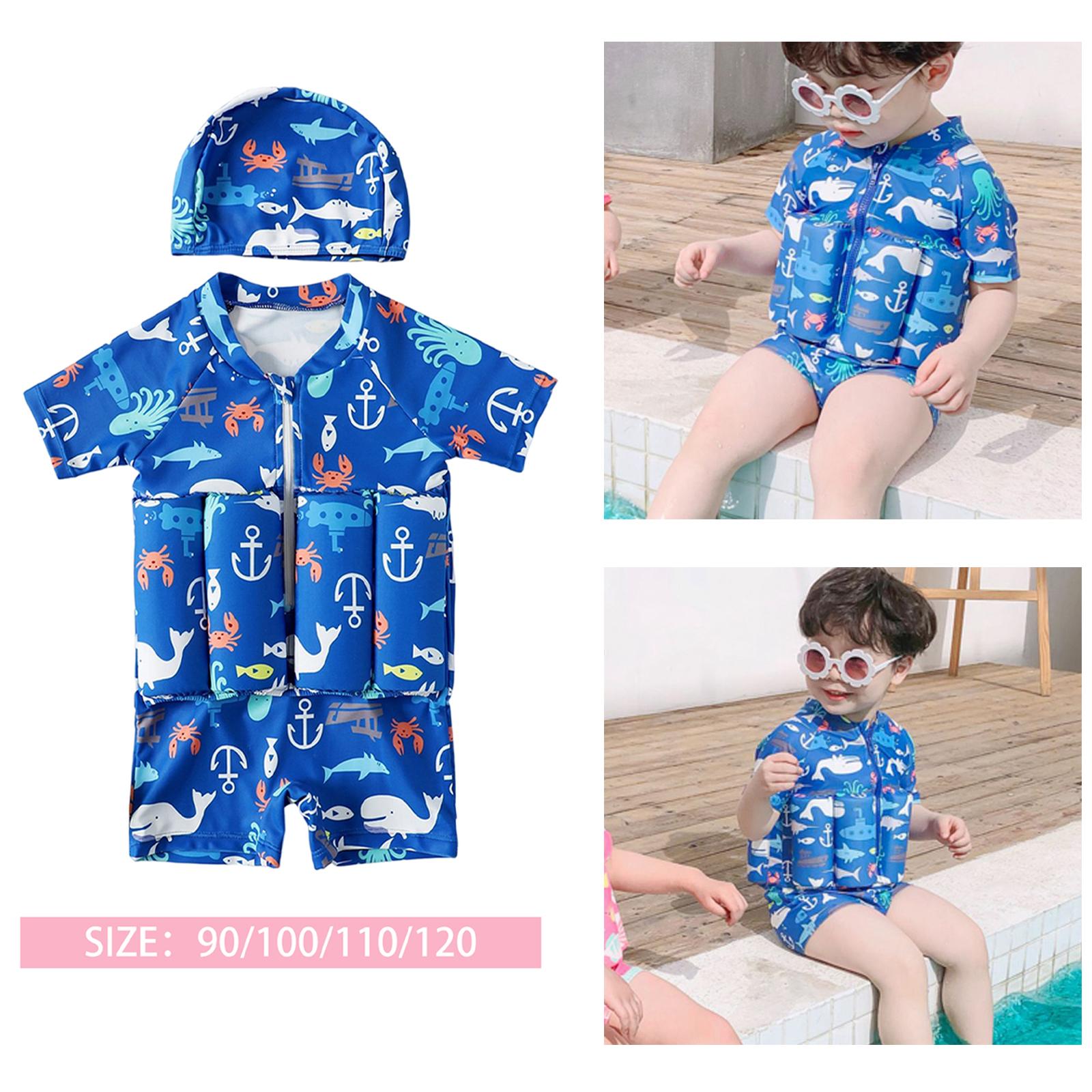 Kids Buoyancy Swimsuit Swim Vest Float Clothing Costume Toddler Bathing Size 90