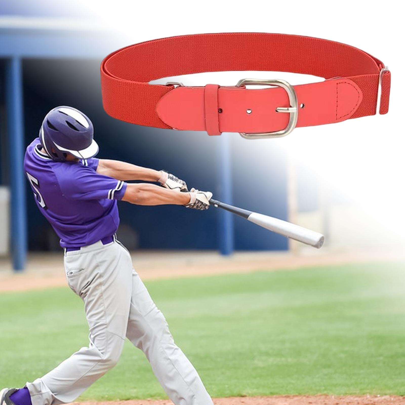 Baseball Belt Softball Belt Adjustable Unisex Waist Band Fine Workmanship Red