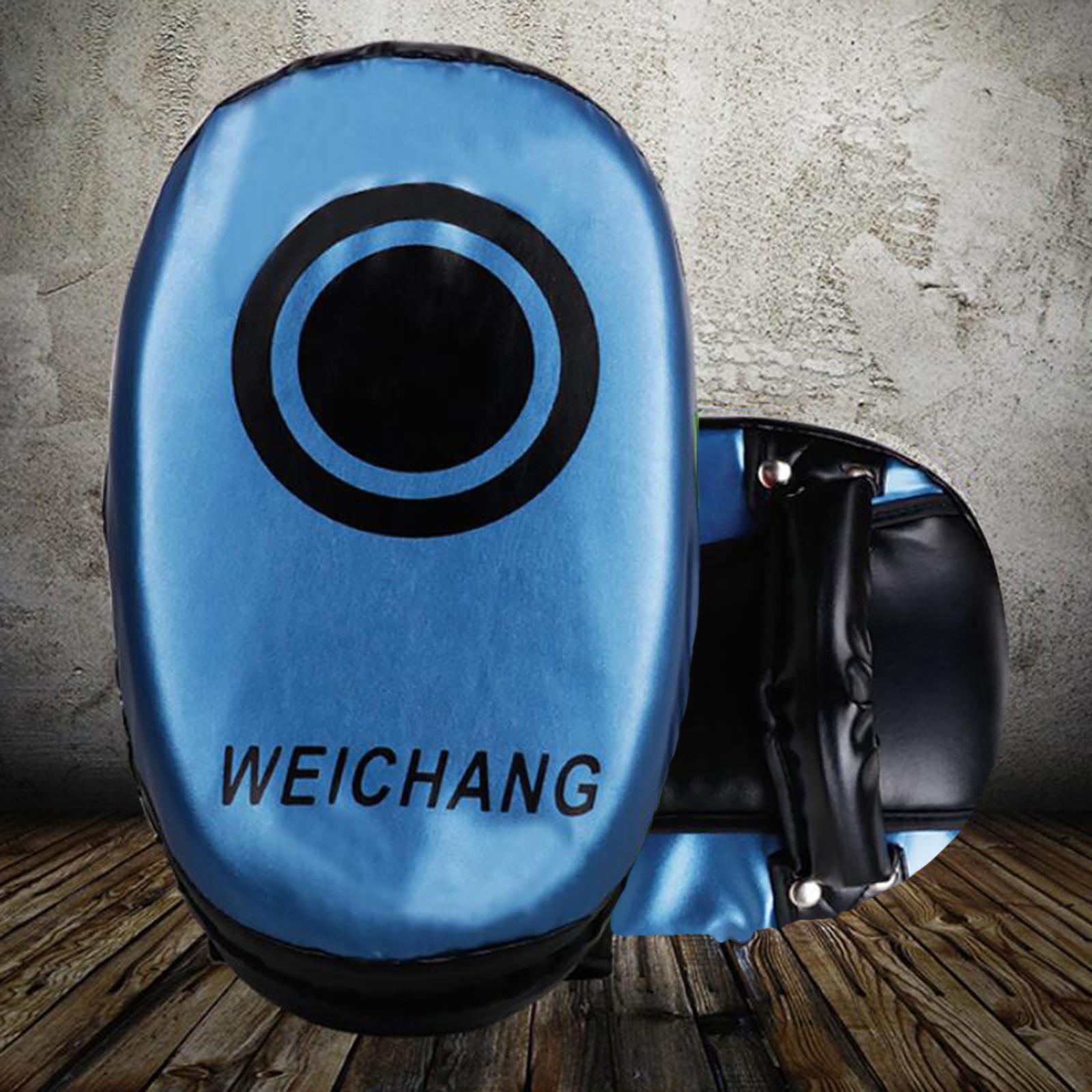 Kicking Striking Body Pad Kickboxing Mma Punch Bag Boxing Curved Focus Mitts black blue 20x34cm