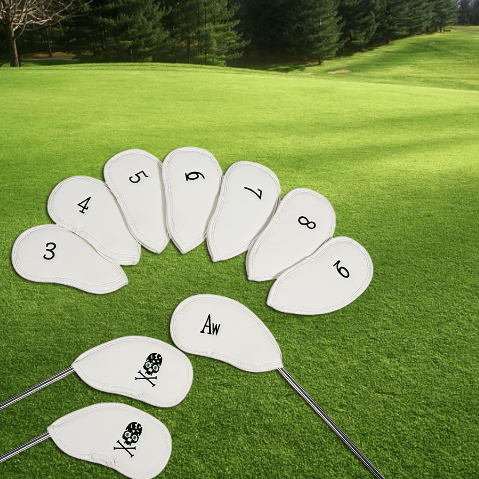 10 Pieces Golf Club Covers Golf Club Protectors Travel Golf Iron Head Covers