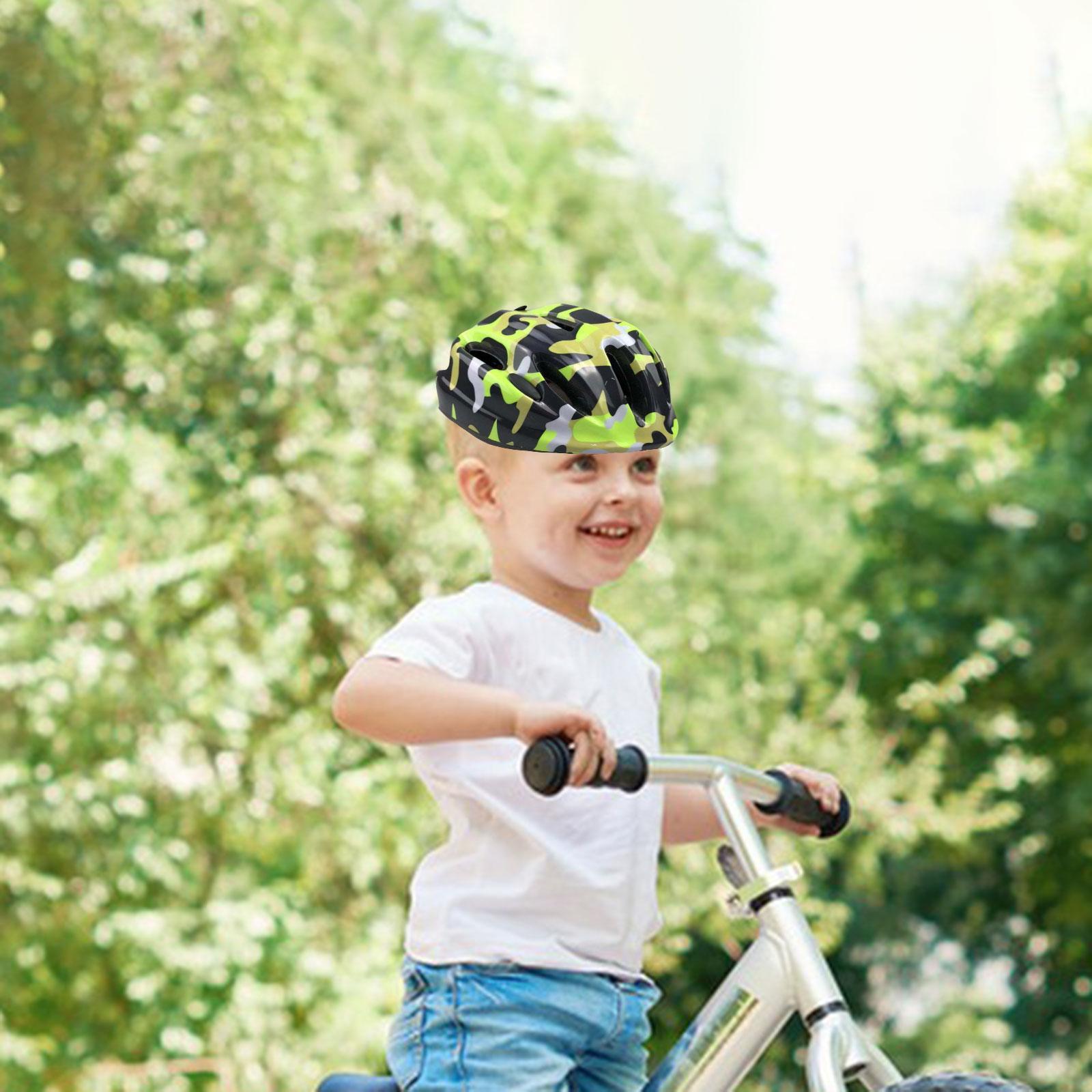 Kids Bike Helmet Cycling Helmet Skateboarding Helmet for Children Boys Girls Fluorescent Green