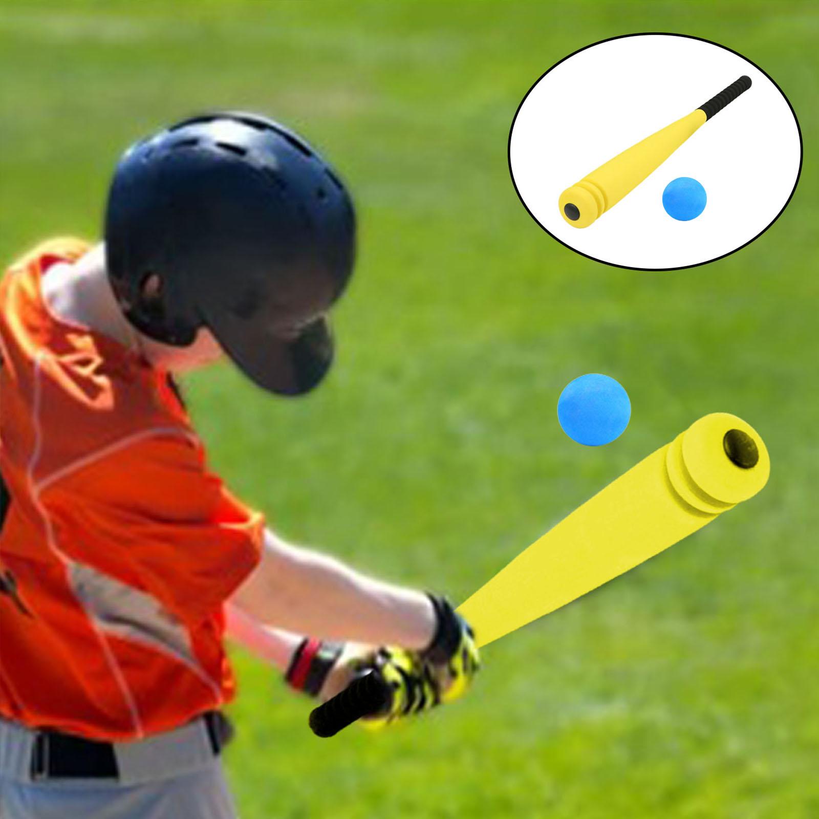 Sponge Baseball Bats Toy soft small Youth Baseball Toy for parks travel Indoor Yellow