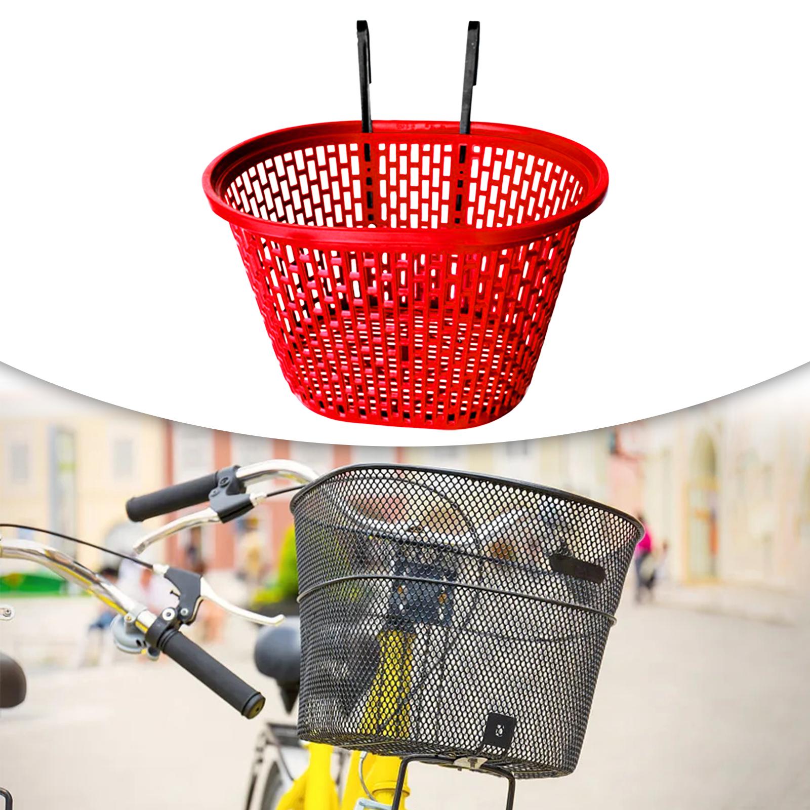 Folding Bike Front Basket Accessories Lightweight Stylish Durable Cargo Rack Red