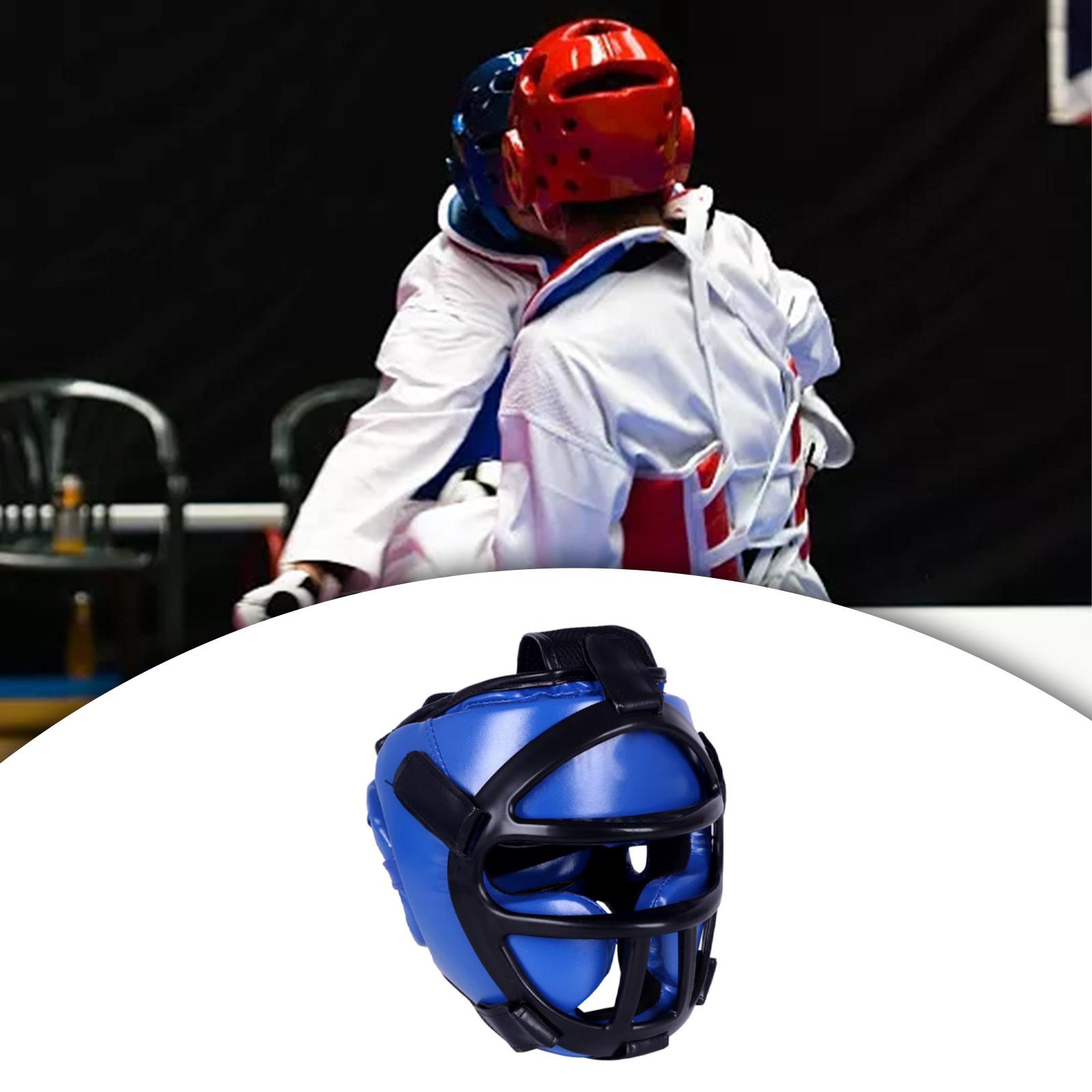 Boxing Headgear Unisex Portable Martial Arts Helmet Mma Muay Thai Karate Blue S