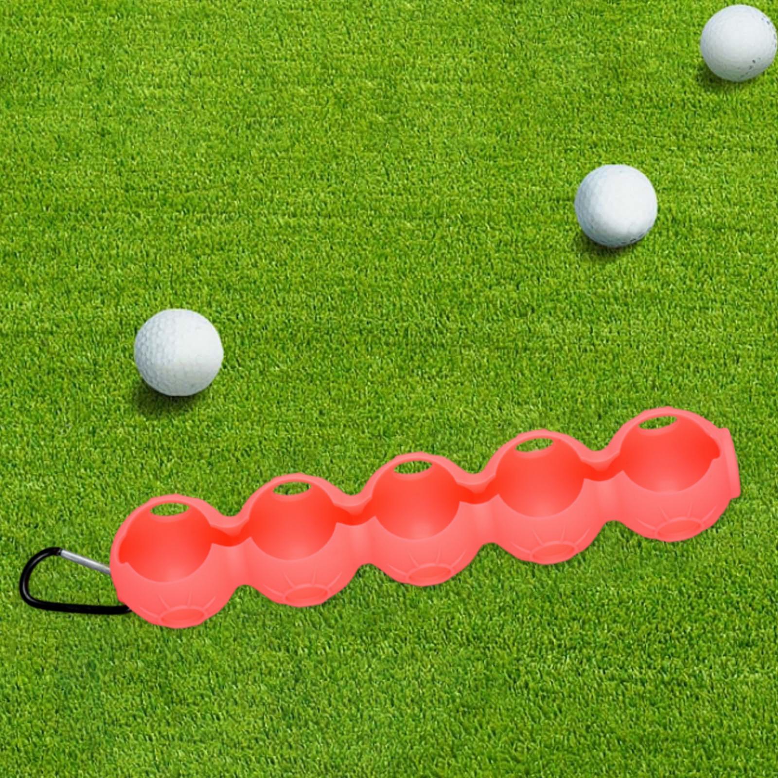 Golf Ball Pouch Case Waist Belt Bag for Outdoor Sports Golf Club Accessories Orange