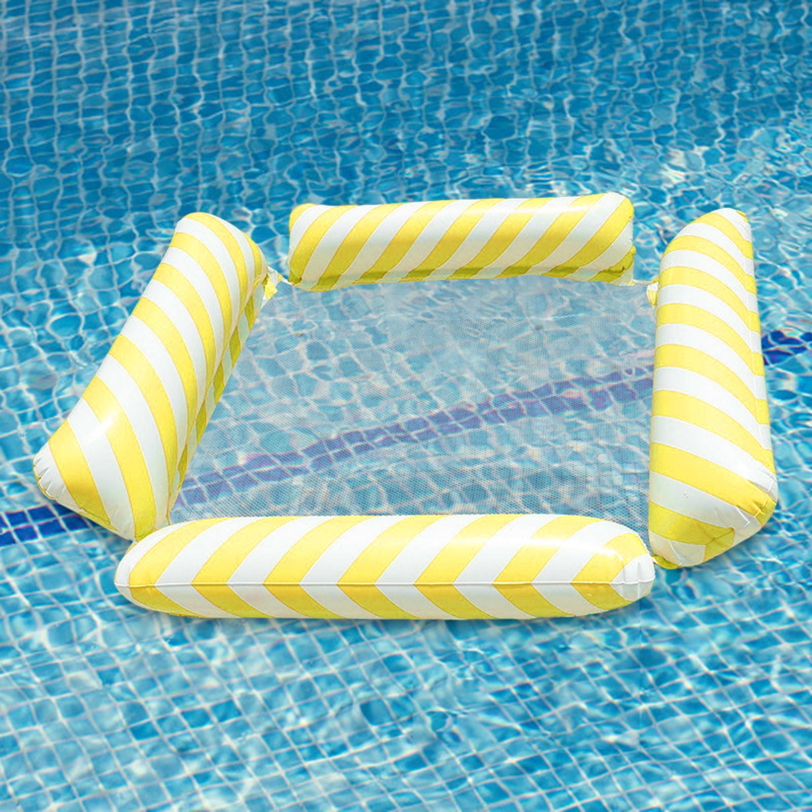 Inflatable Pool Float Hammock Bed for Adults Kids Durable Drifting Water Toy Yellow