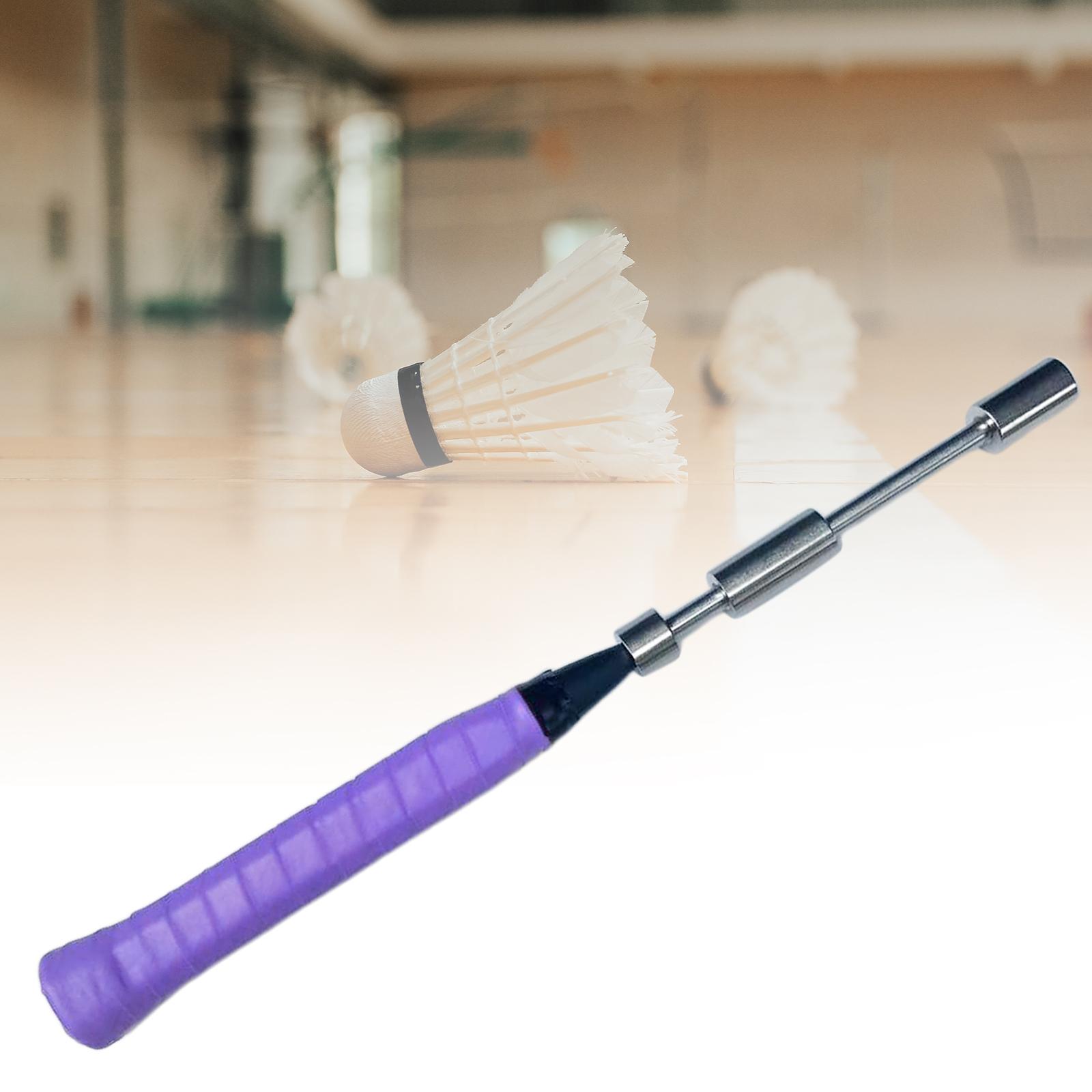 Badminton Racket Swing Trainer Pole Badminton Trainer for Power purple