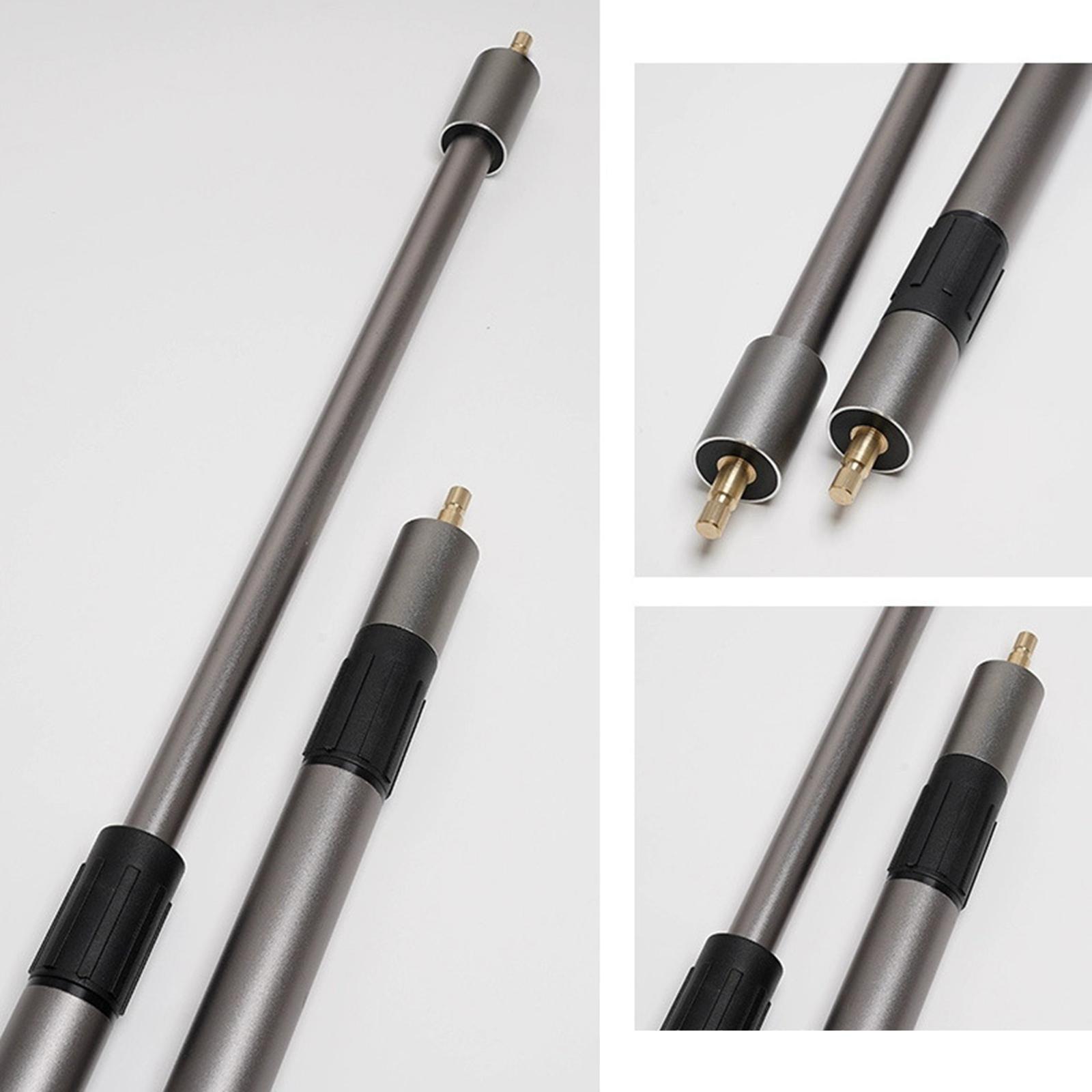 Telescopic Pool Cue Extender Rod End Lengthener Snooker Pool Stick Extension Silver