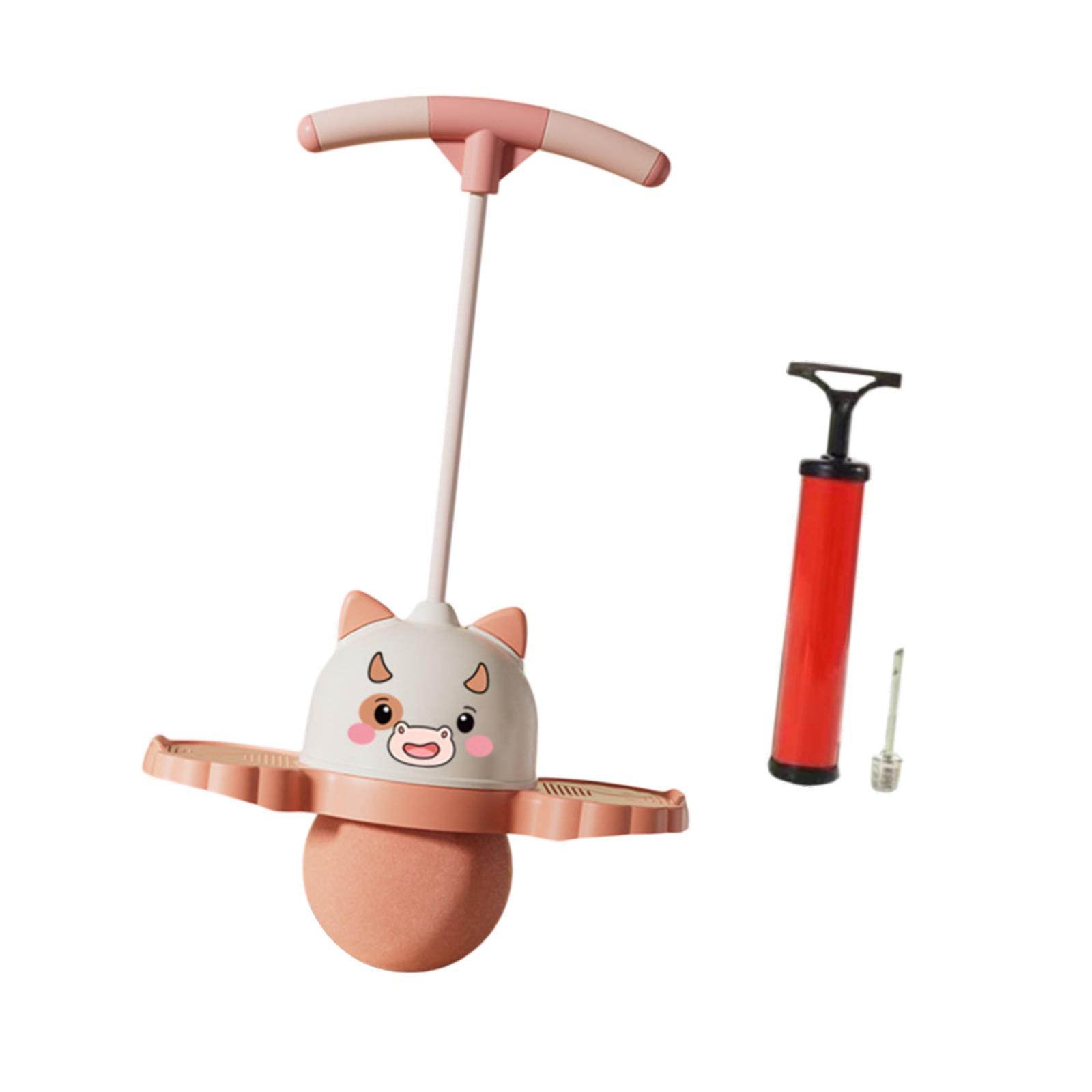 Tiger Pogo Ball with Handle Pink
