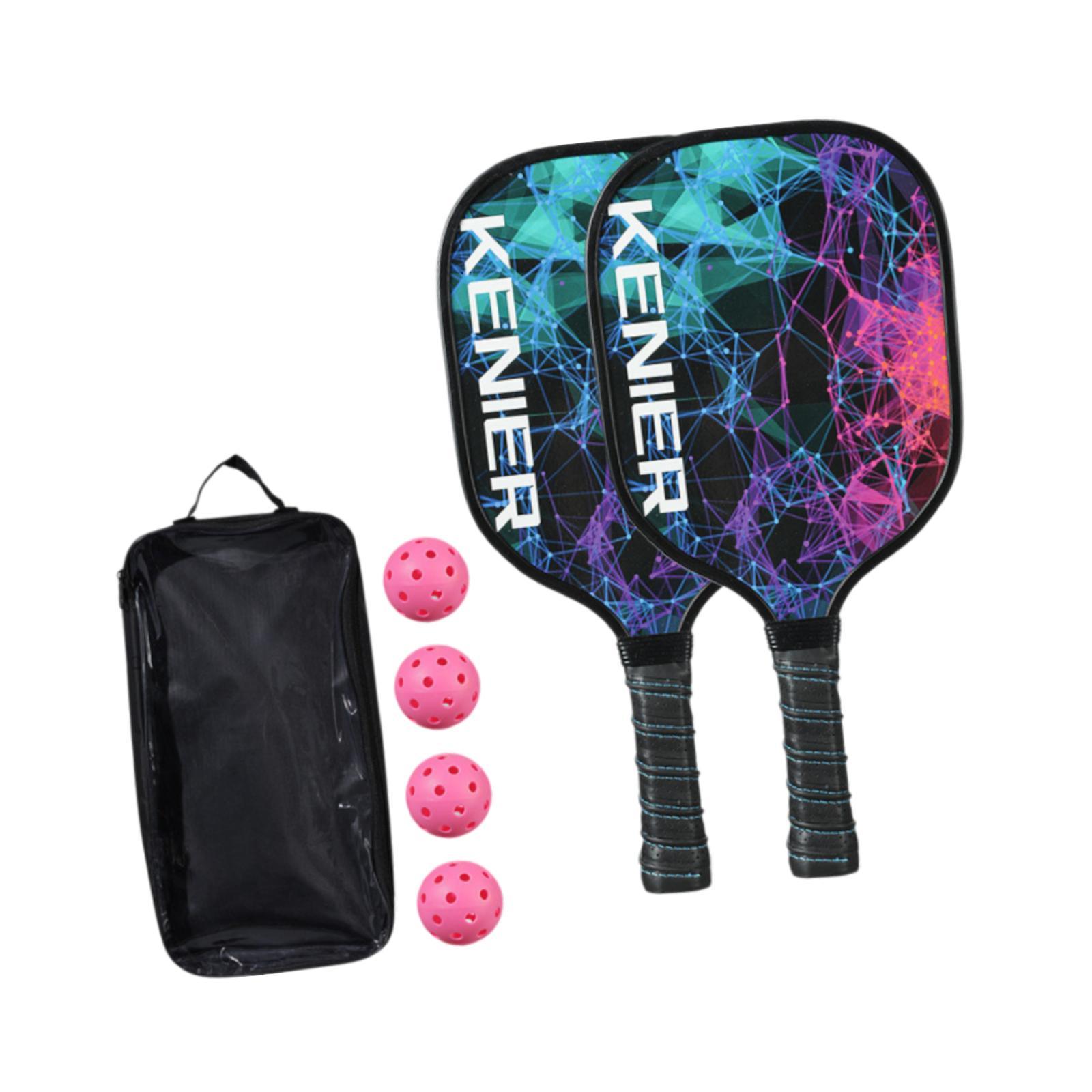 Pickleball Paddles Set Lightweight for Men Women Pickleball Set Pink Ball