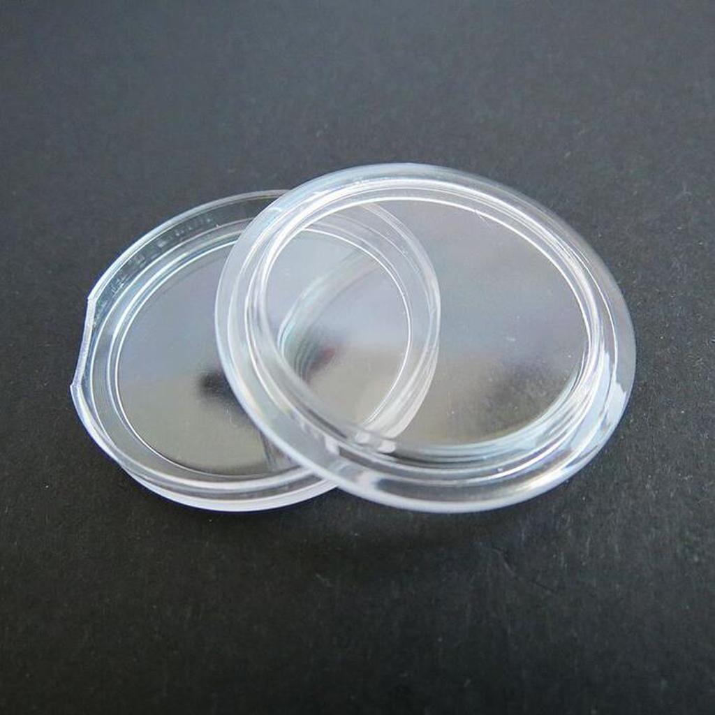 600 x Plastic Clear Coin Capsules Containers Boxes Holders 32mm
